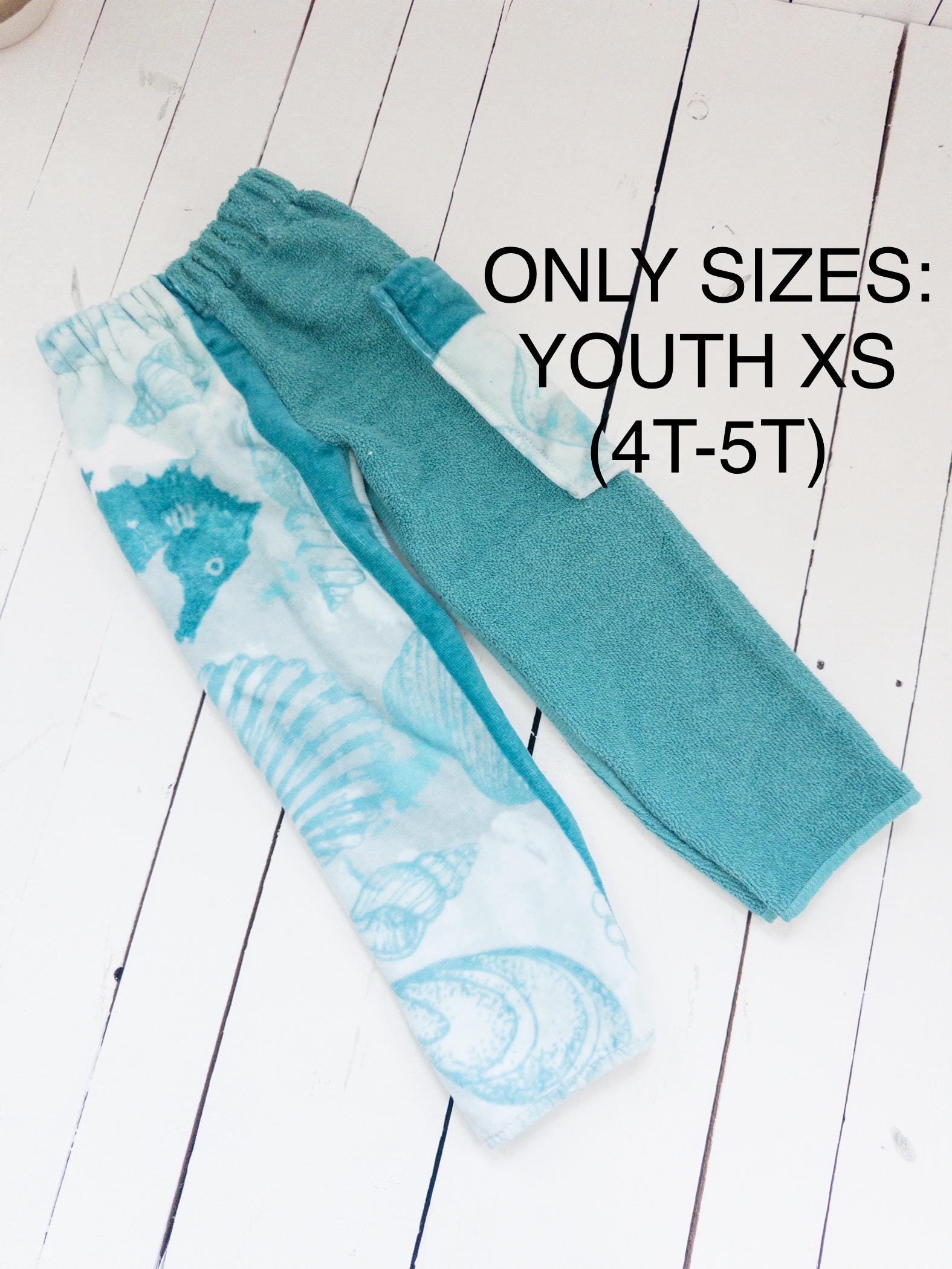Teal Sea Horse Towel Pants