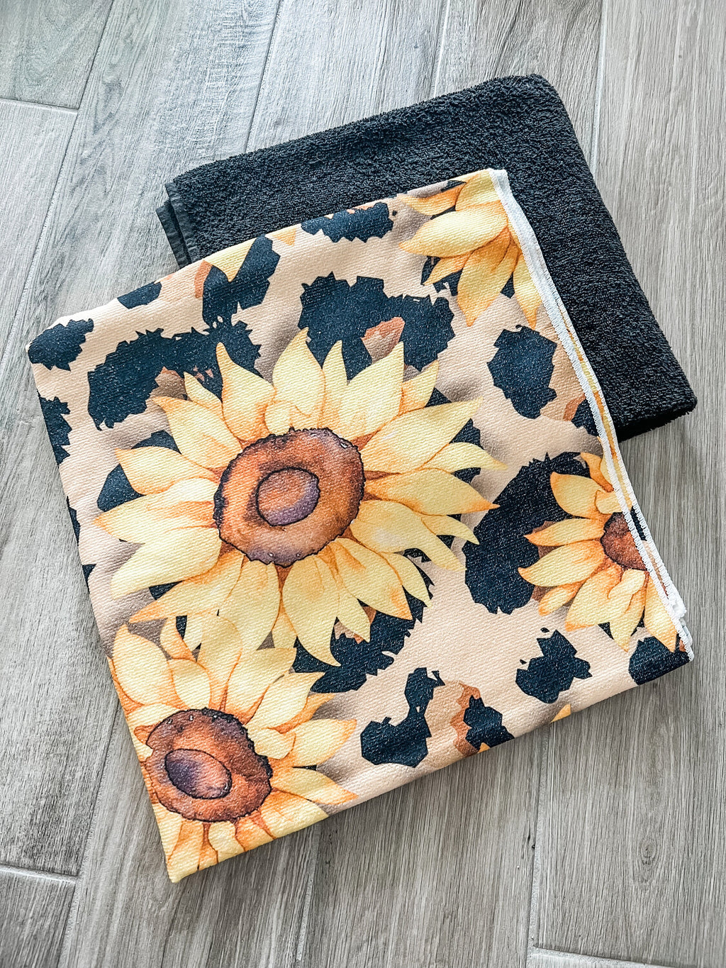 Leopard Sunflower Microfiber Towel Pants