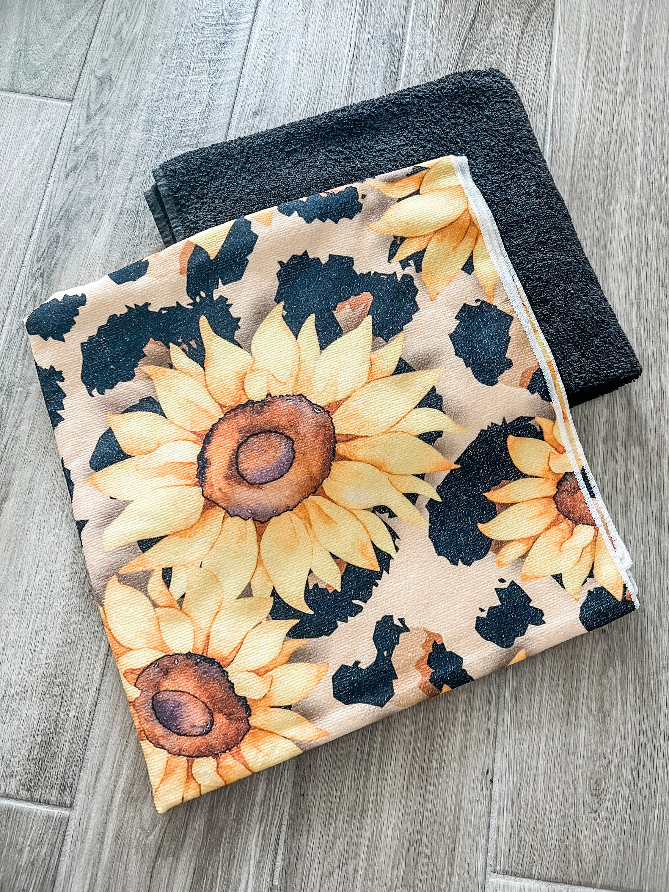 Leopard Sunflower Microfiber Towel Pants