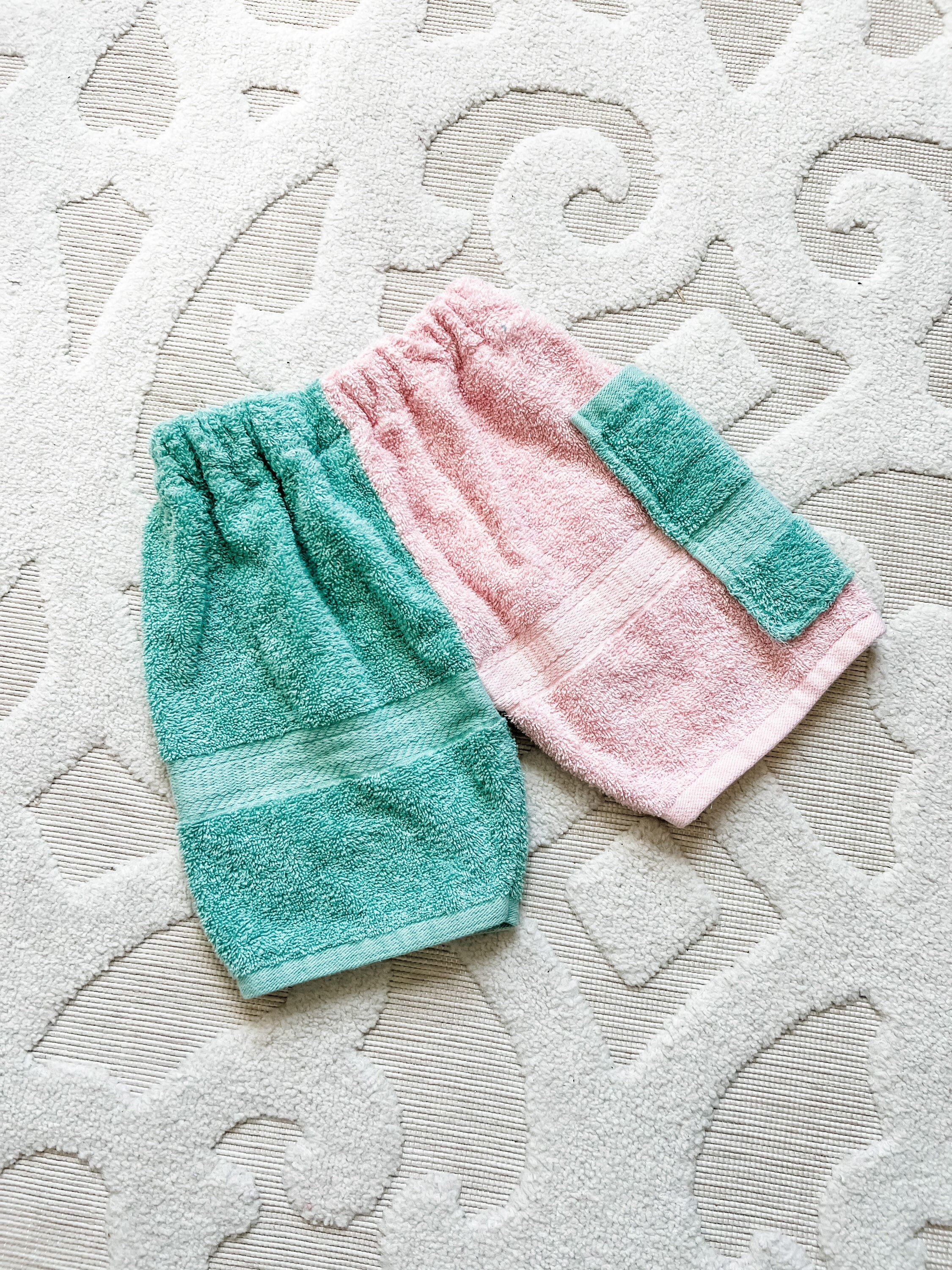 Just Pink and Aqua Towel Pants