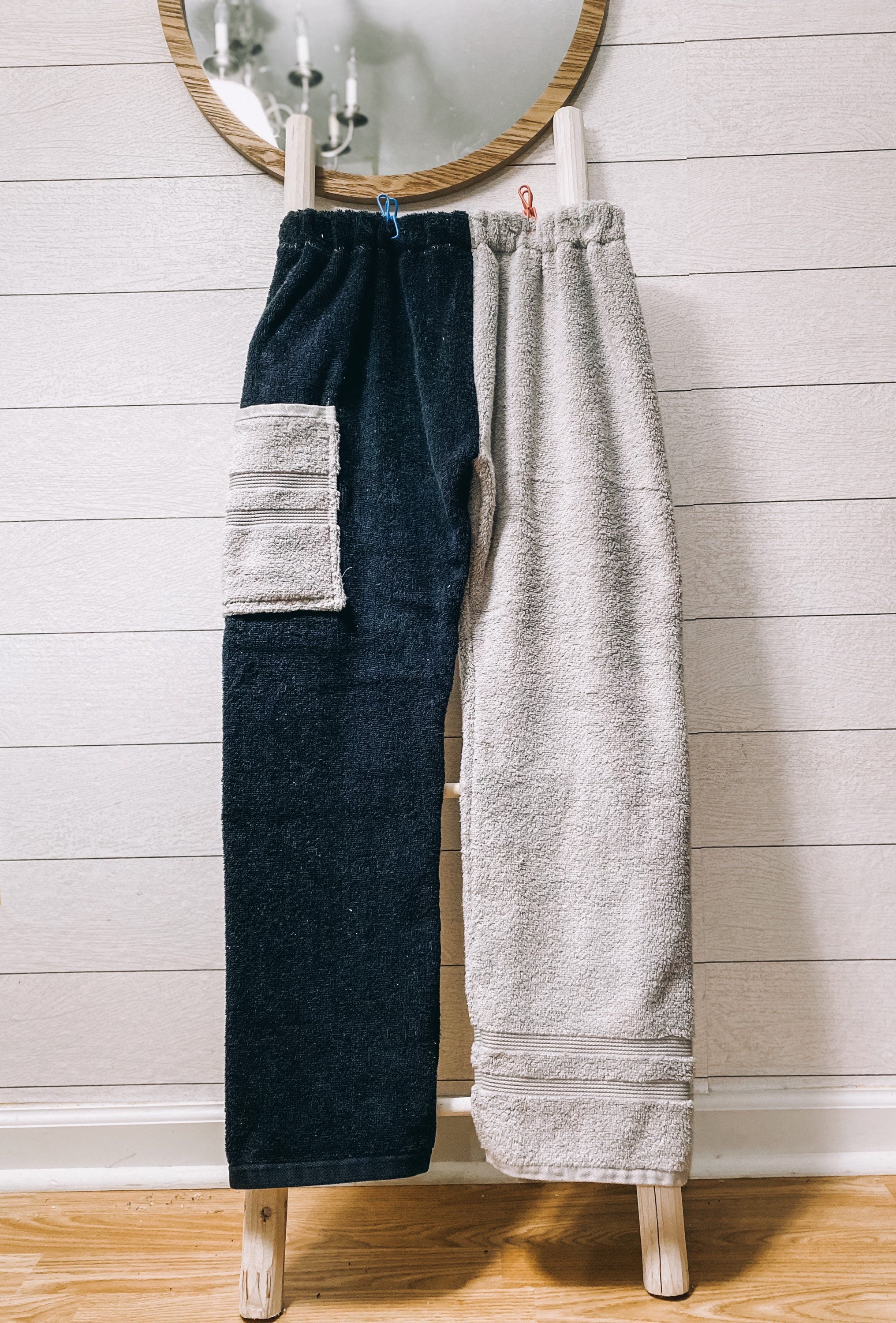 Just Grey and Black Towel Pants