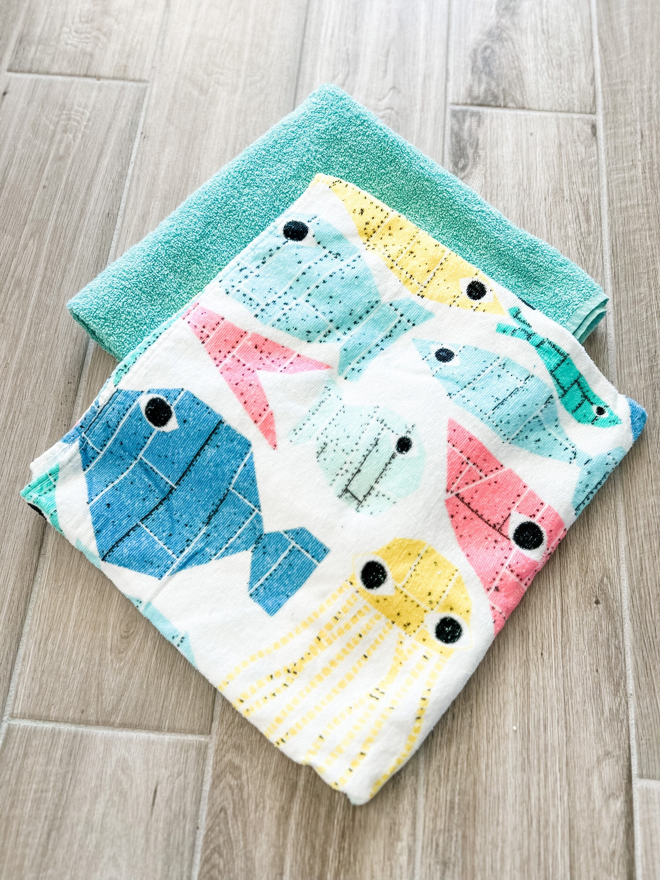 Simple Little Fish Towel Pants