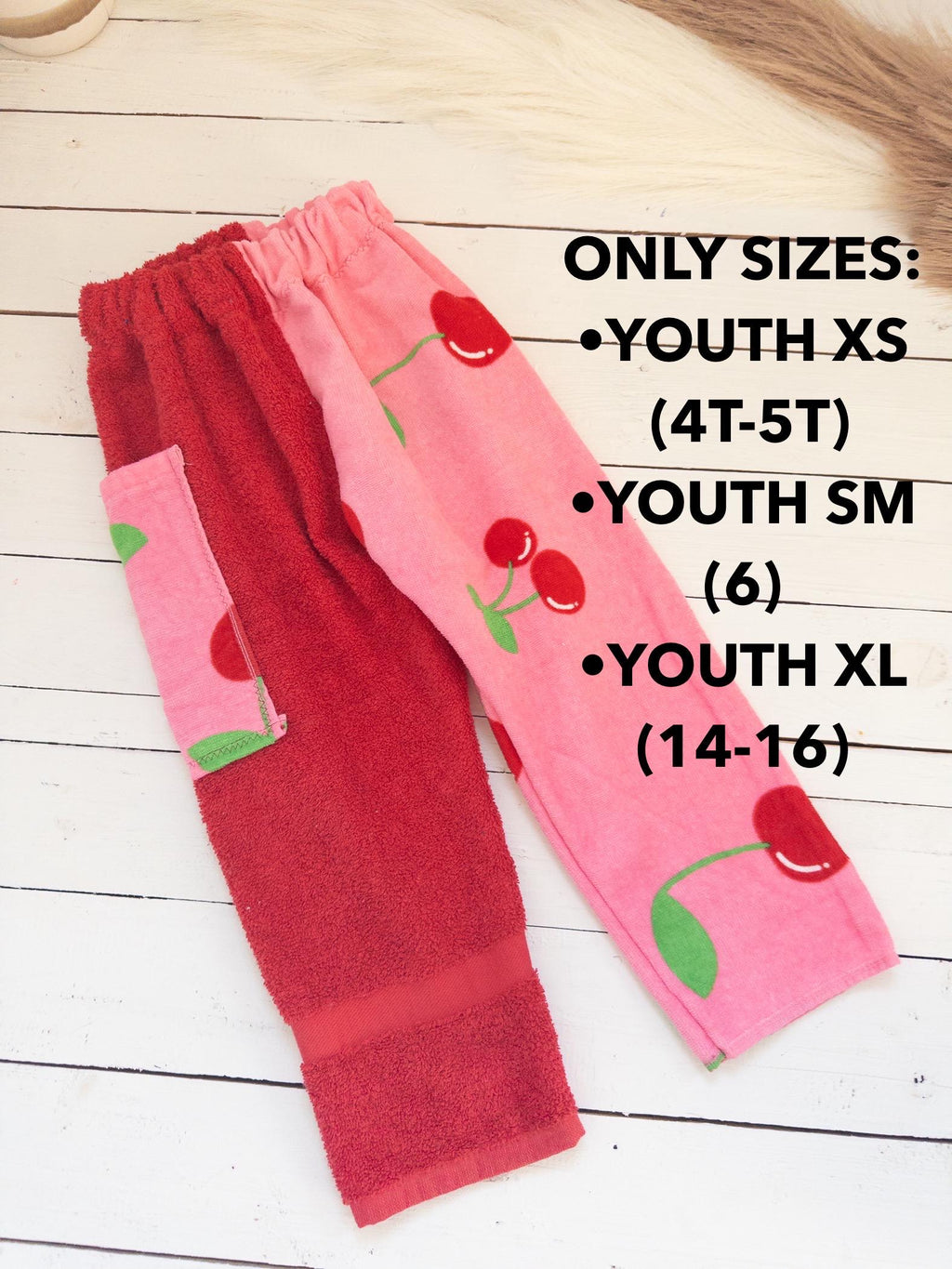 Pink Cherry Towel Pants