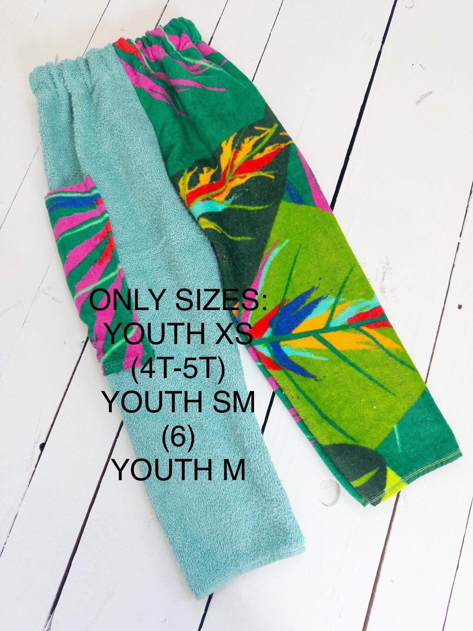 Rainbow Monstera Leaves Towel Pants