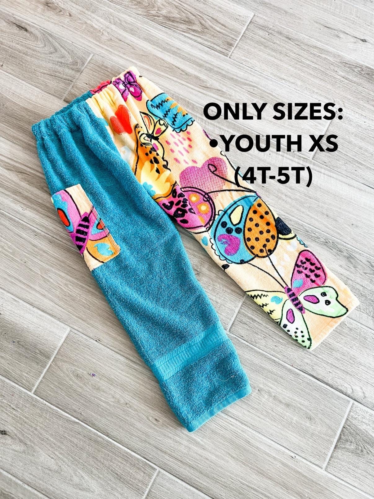 Vibrant Butterfly Towel Pants