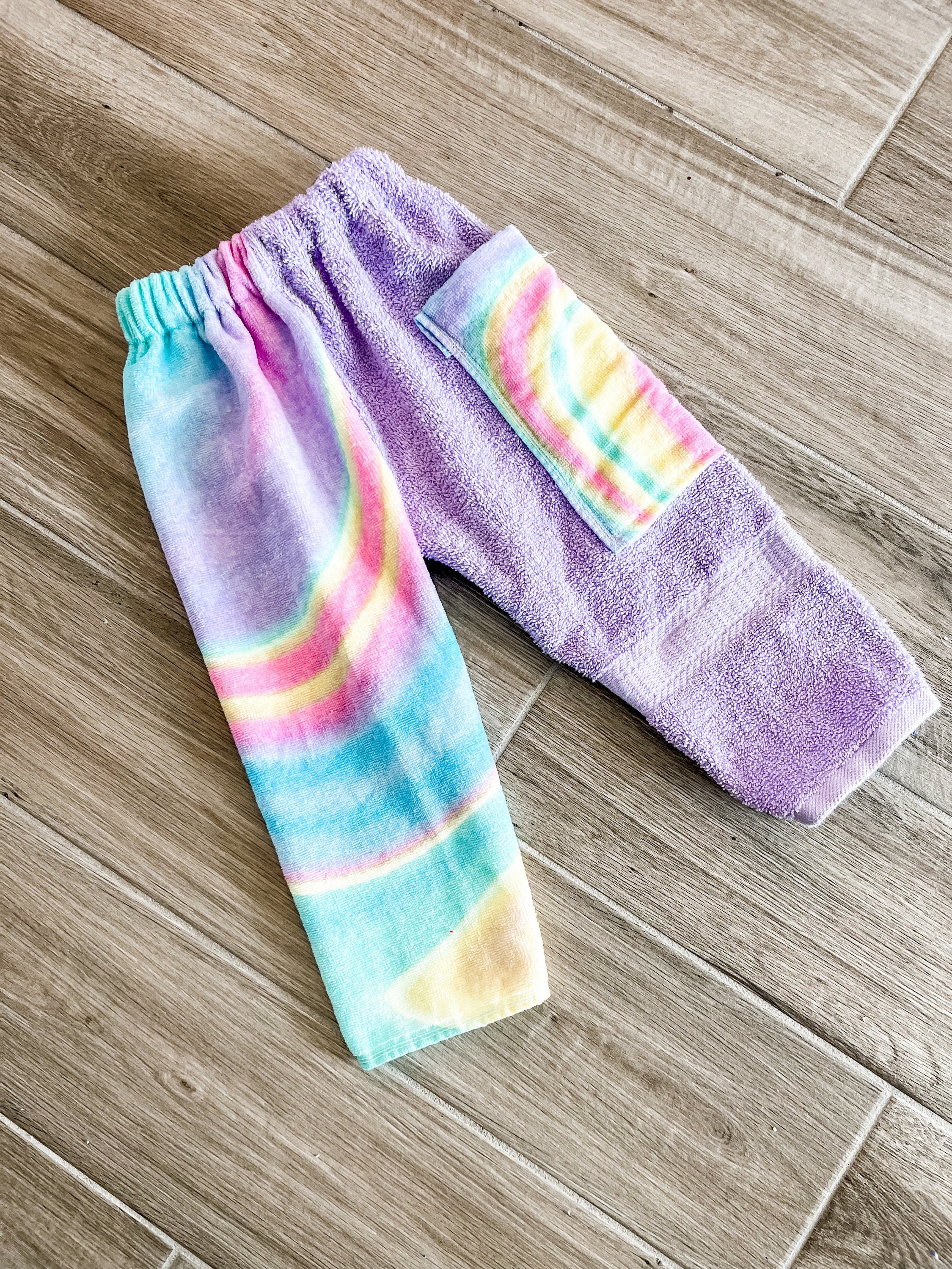 Wavy Rainbow Towel Pants