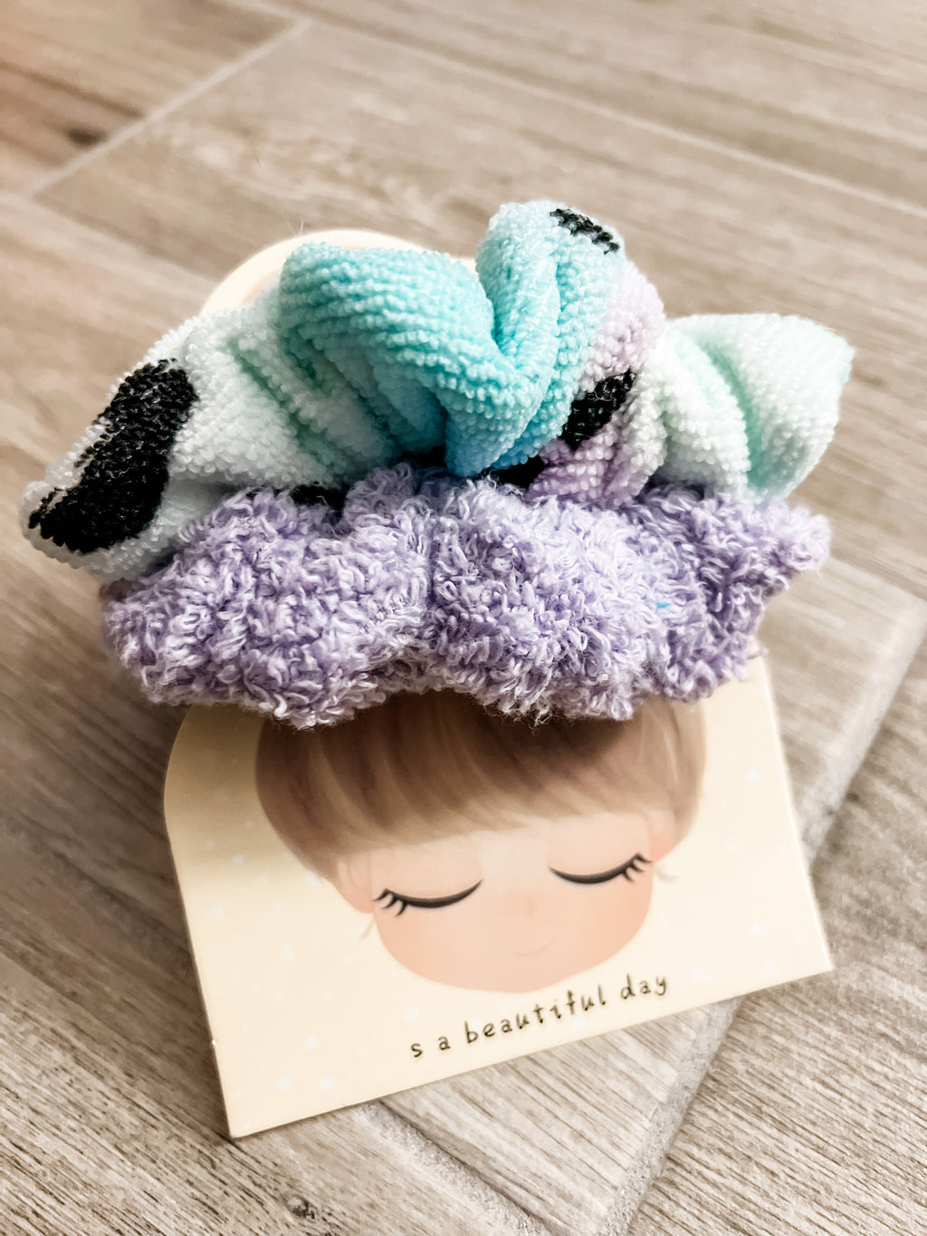 Leopard Pastel 2PC Towel Scrunchie Pack