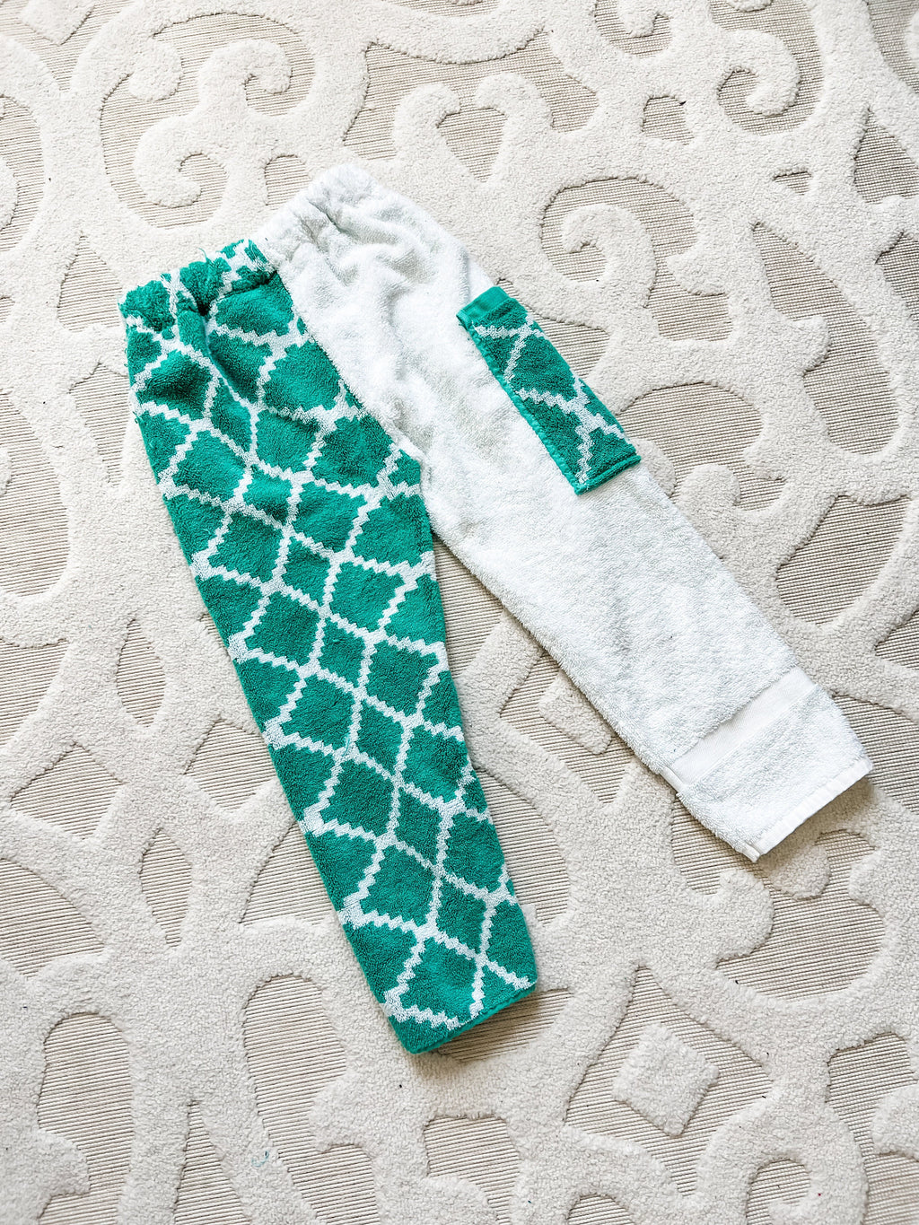 Turquoise Diamonds Towel Pants