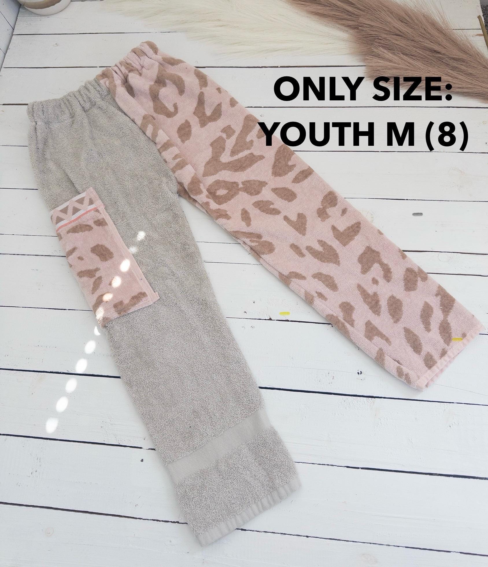 Pink & Tan Leopard Towel Pants