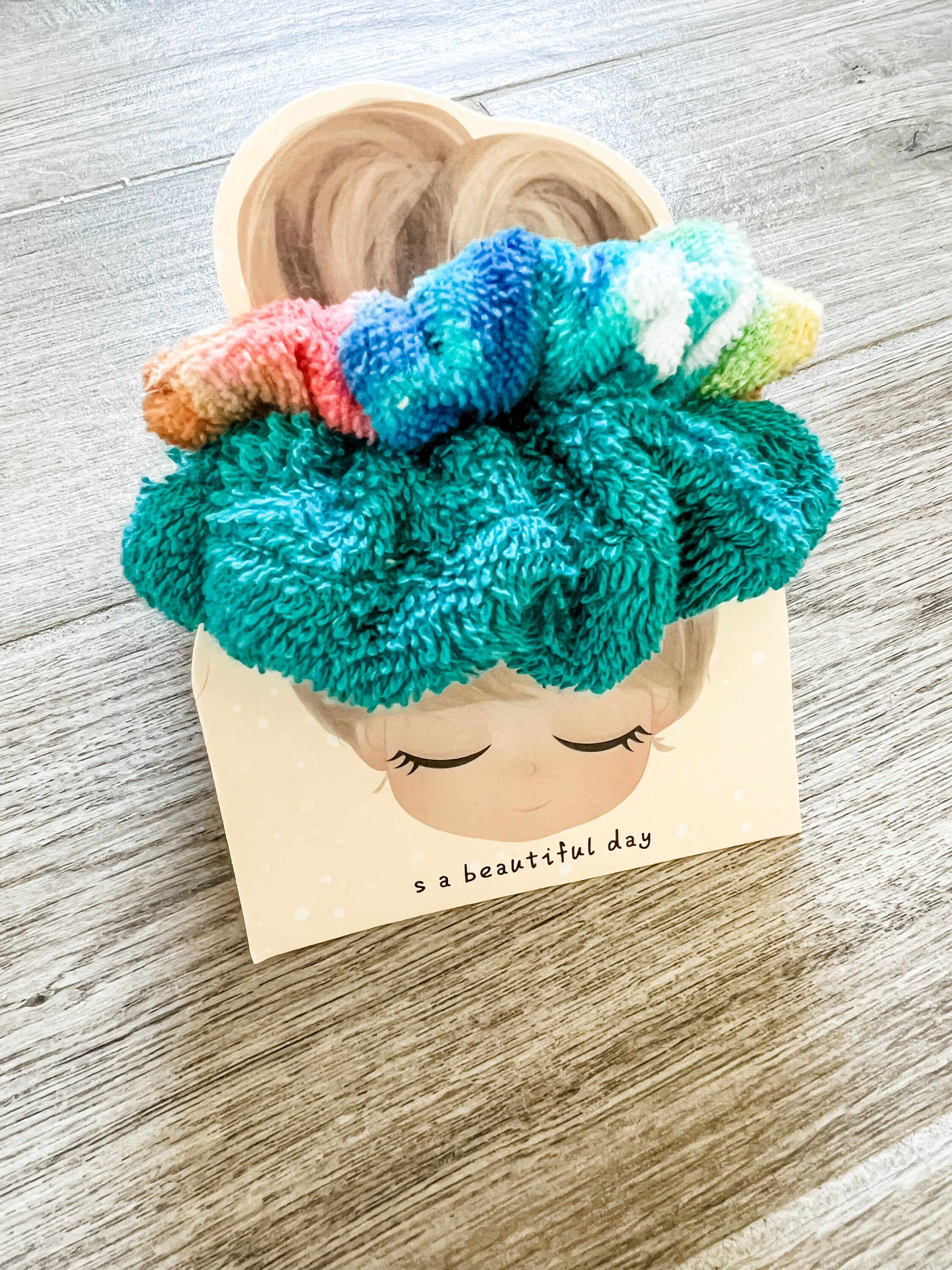 Tiedye 2PC Towel Scrunchie Pack