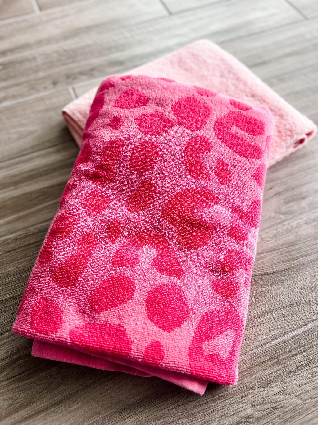 Pink Leopard Spot Towel Pants