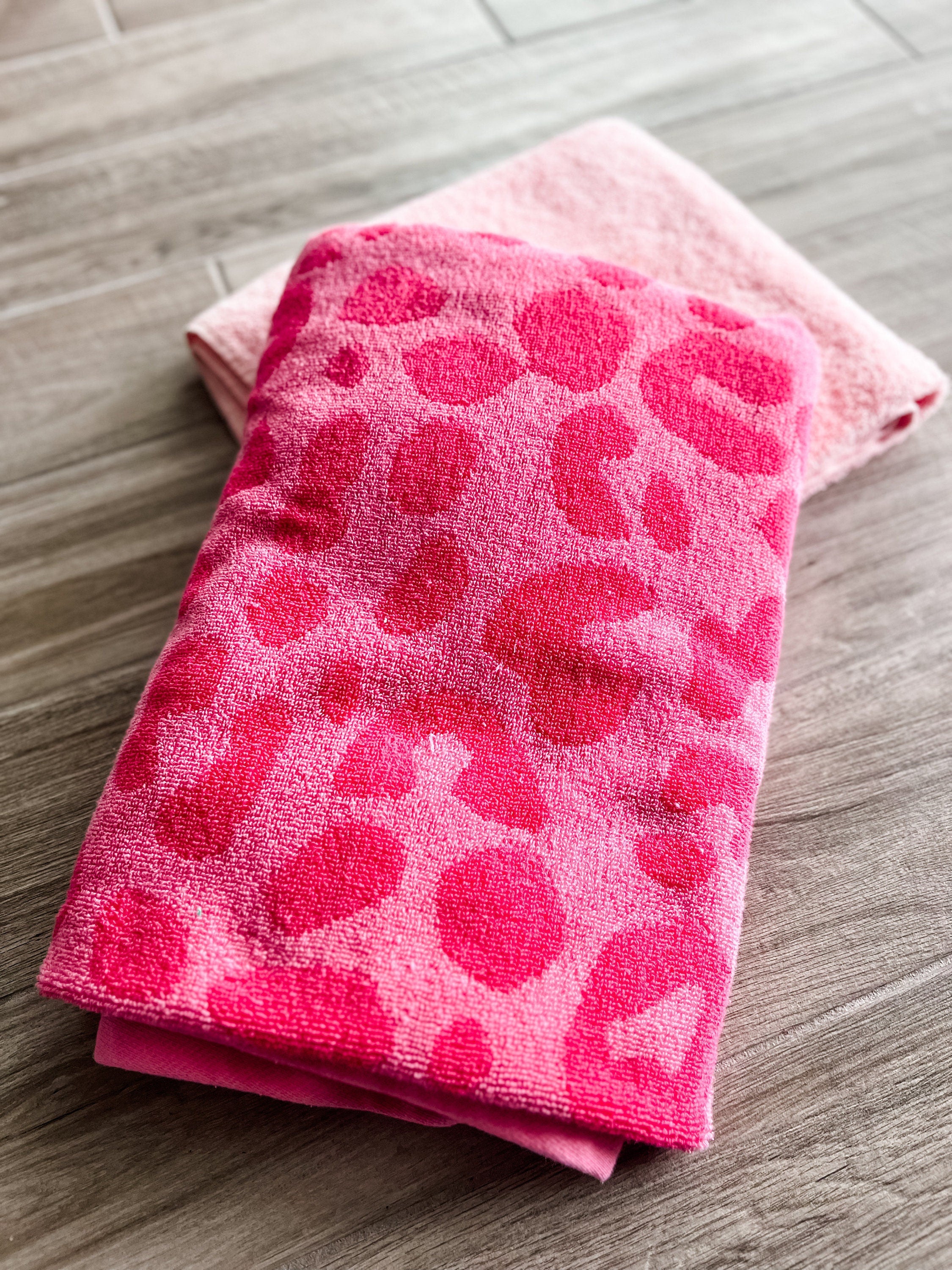 Pink Leopard Spot Towel Pants