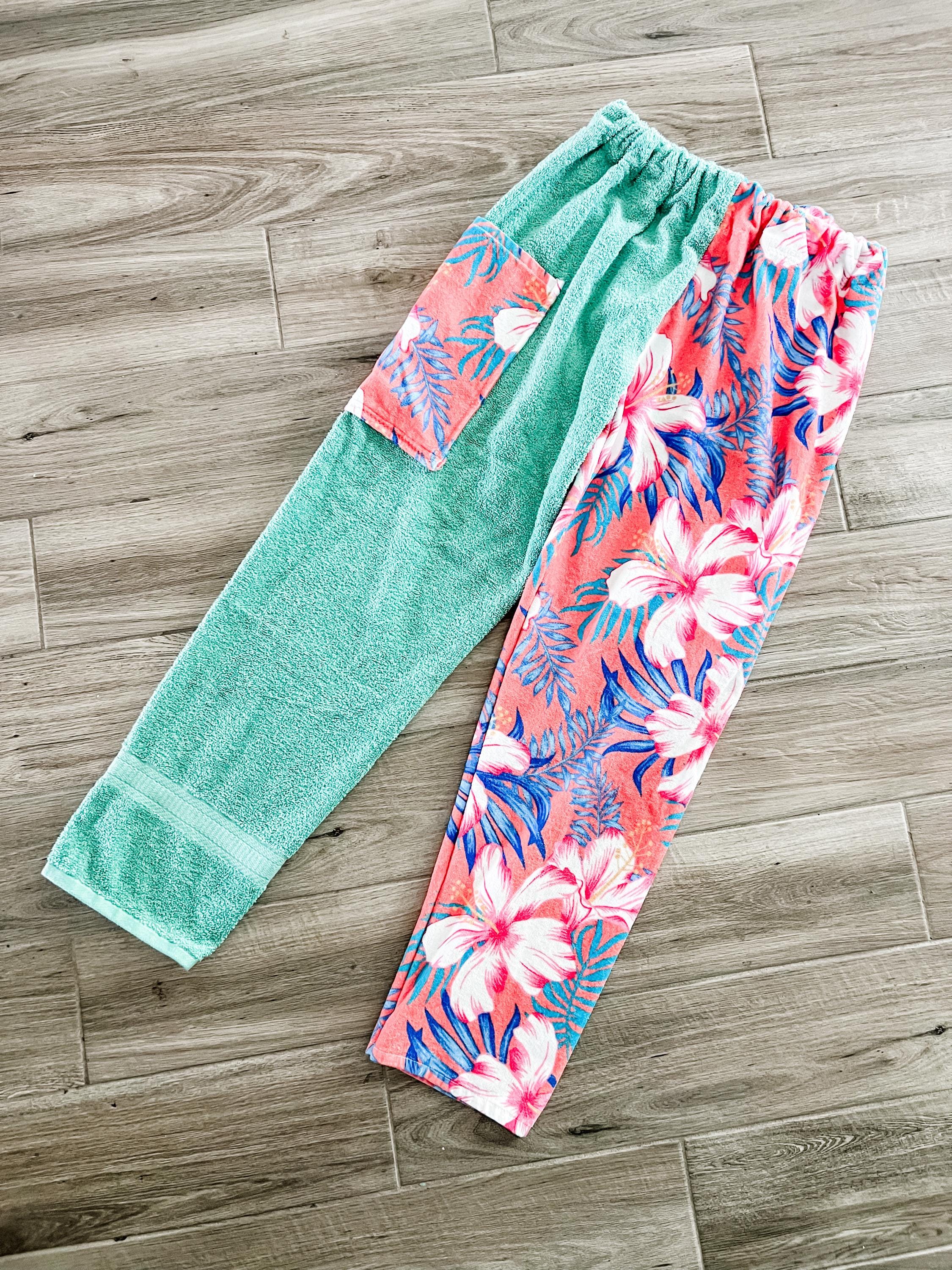 Hibiscus Hawaiian Towel Pants