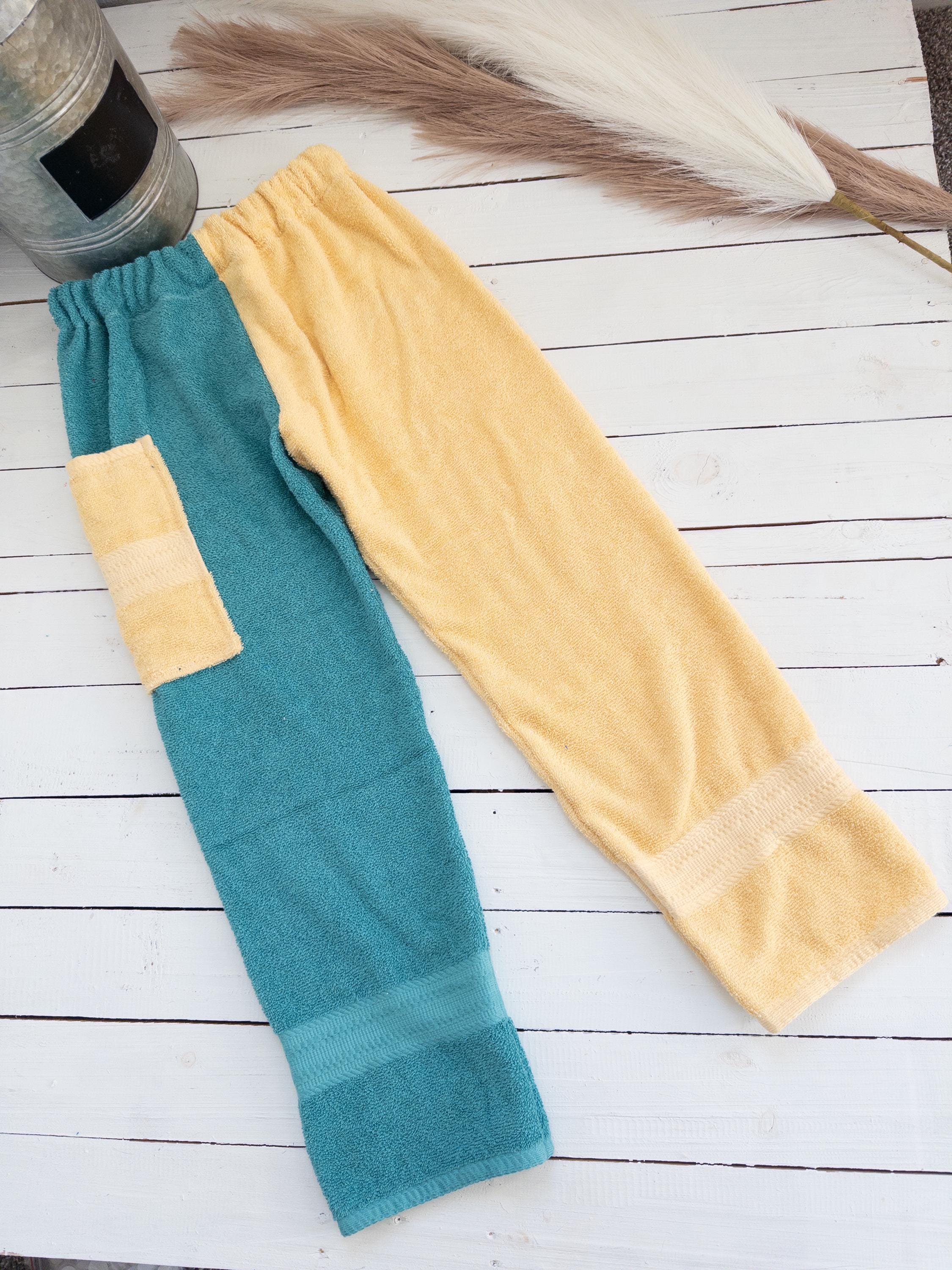 Just Yellow and Teal Towel Pants