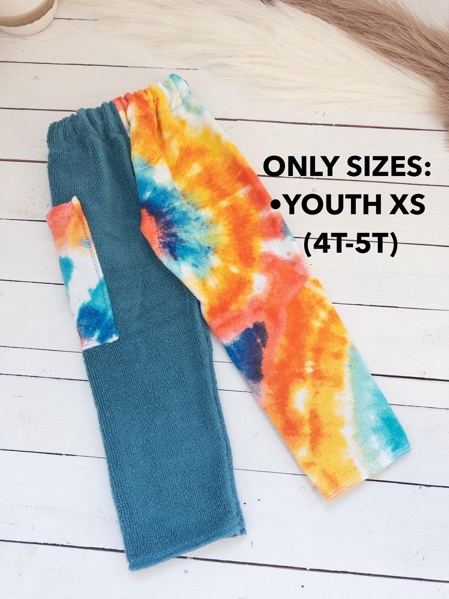 Watercolor Tie Dye Towel Pants