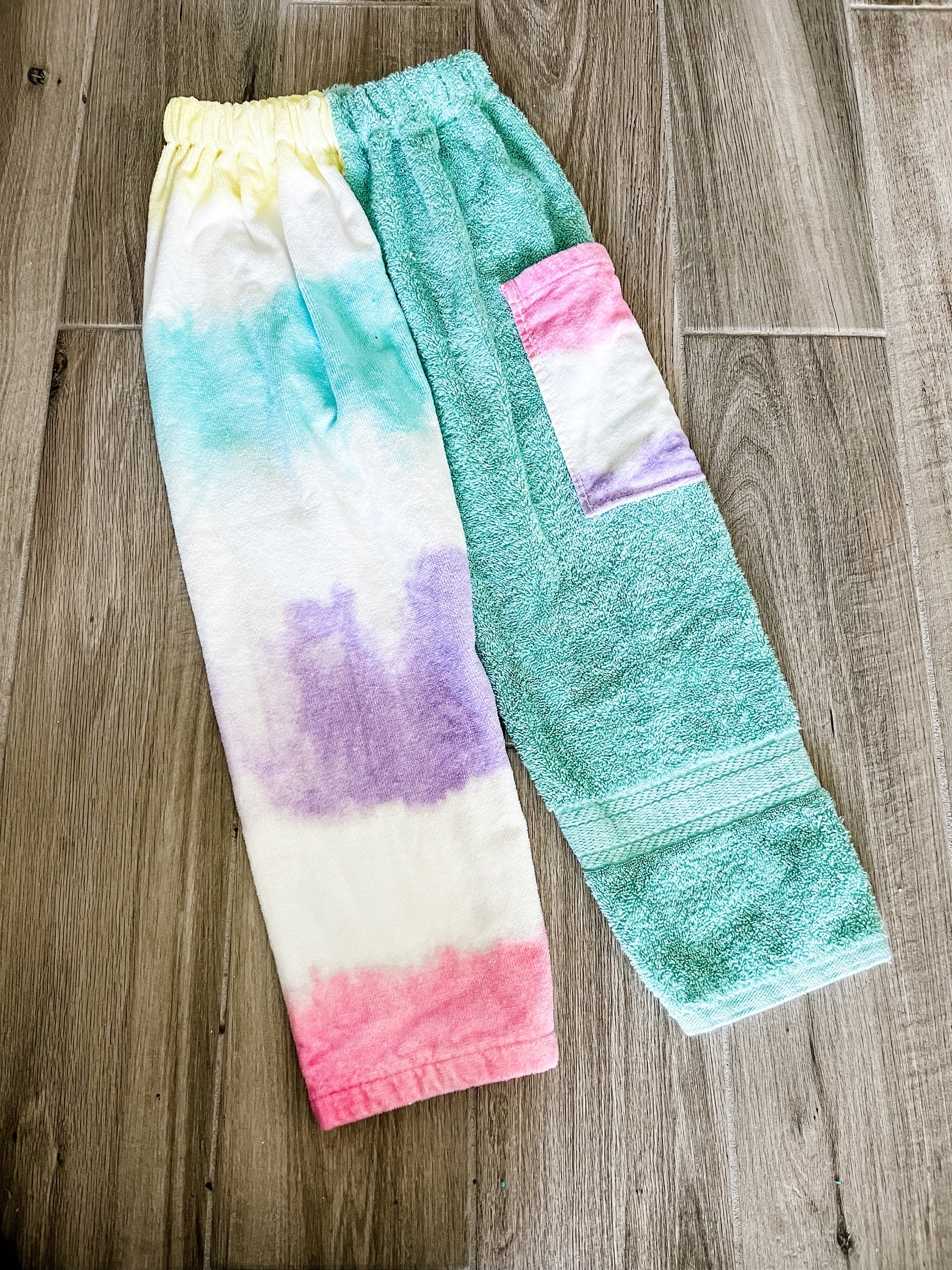 Colorful Ombré Stripes Towel Pants