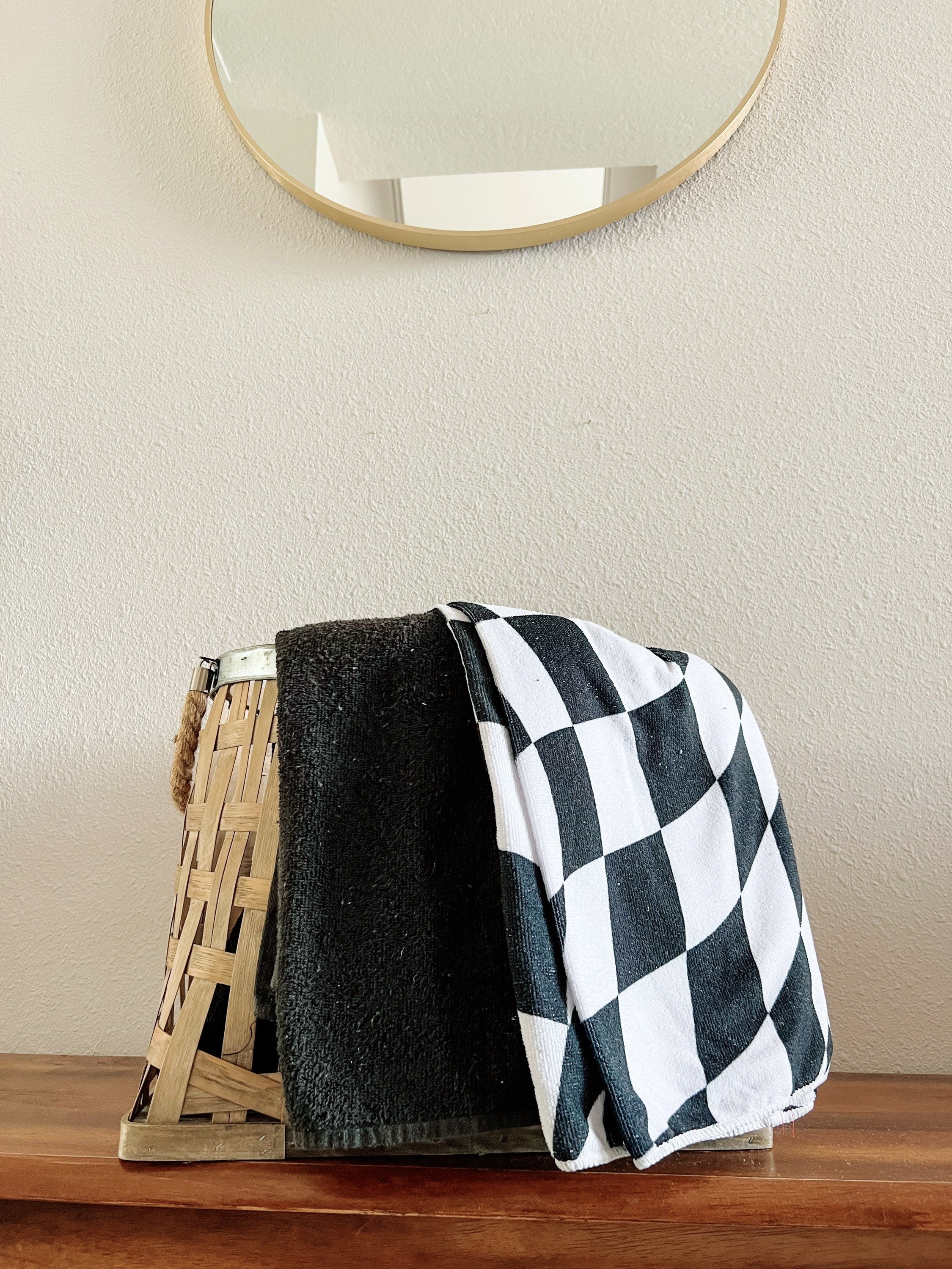 Checkered Microfiber Towel Pants