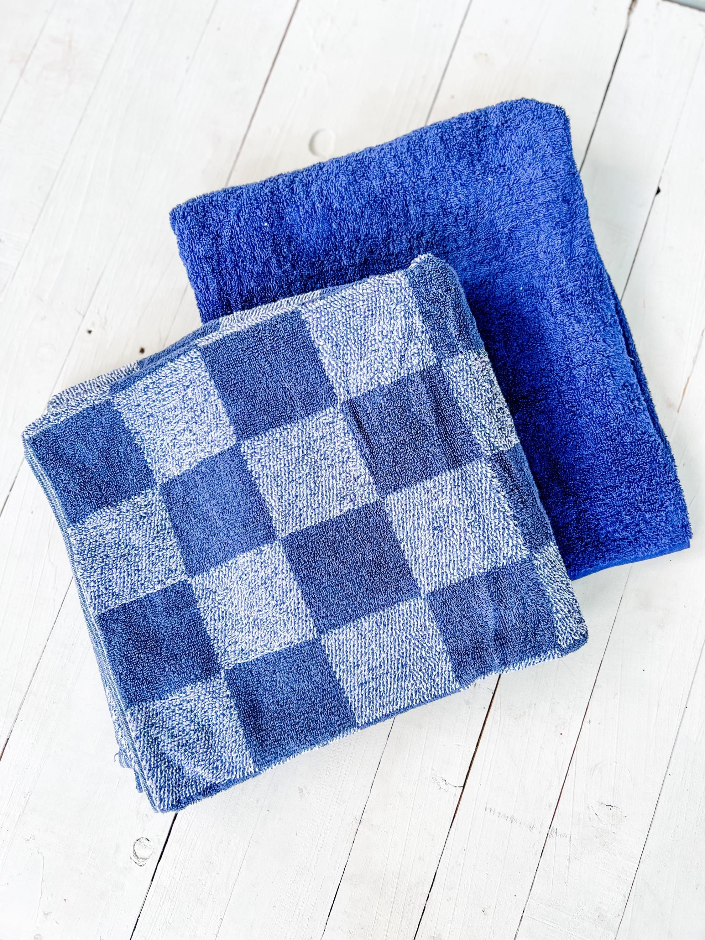 Blue Checkered Towel Pants