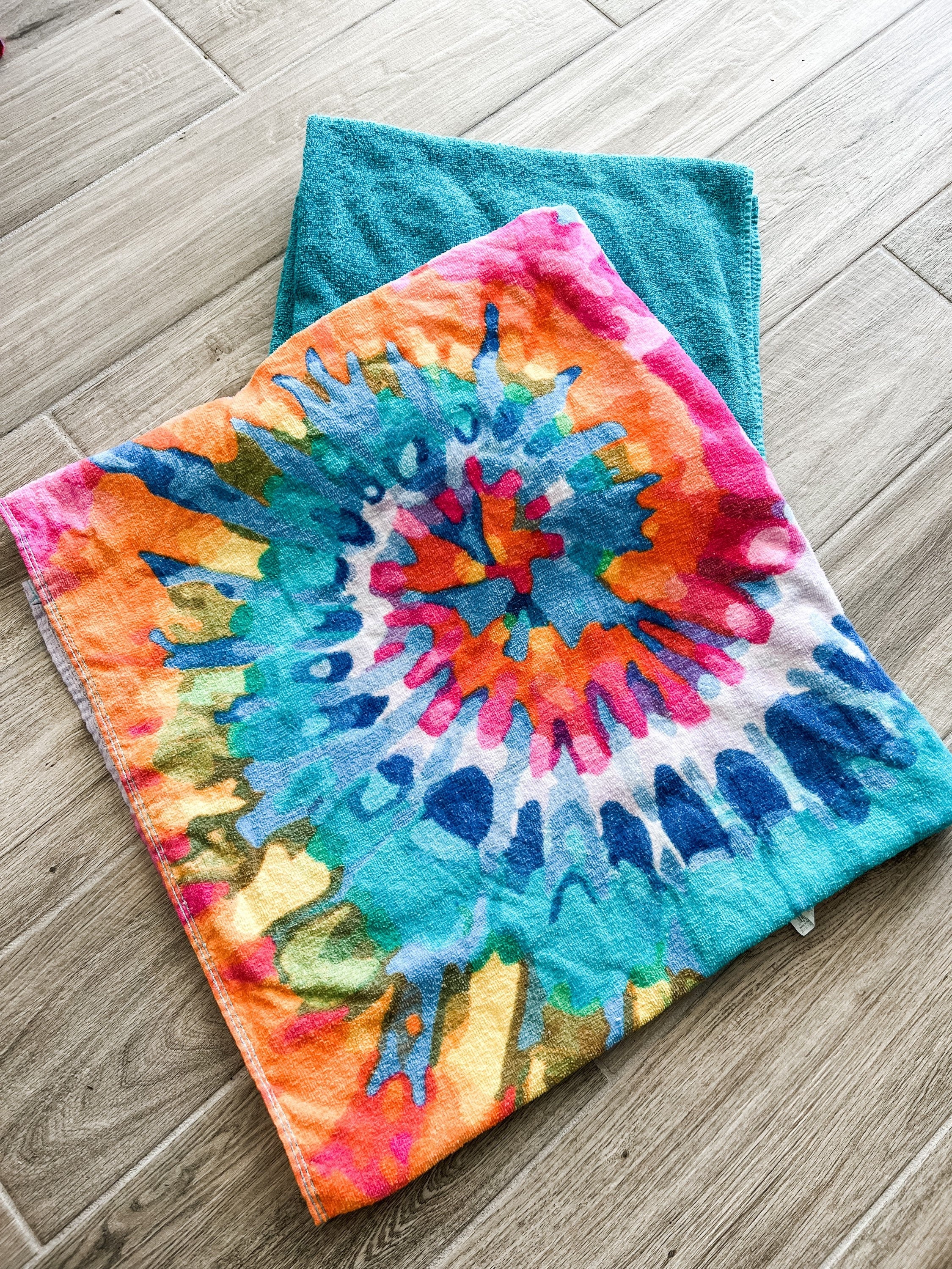 Bright Tie Dye Towel Pants