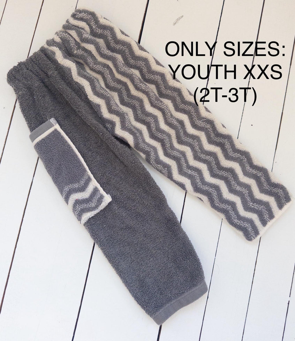 Grey Chevron Towel Pants
