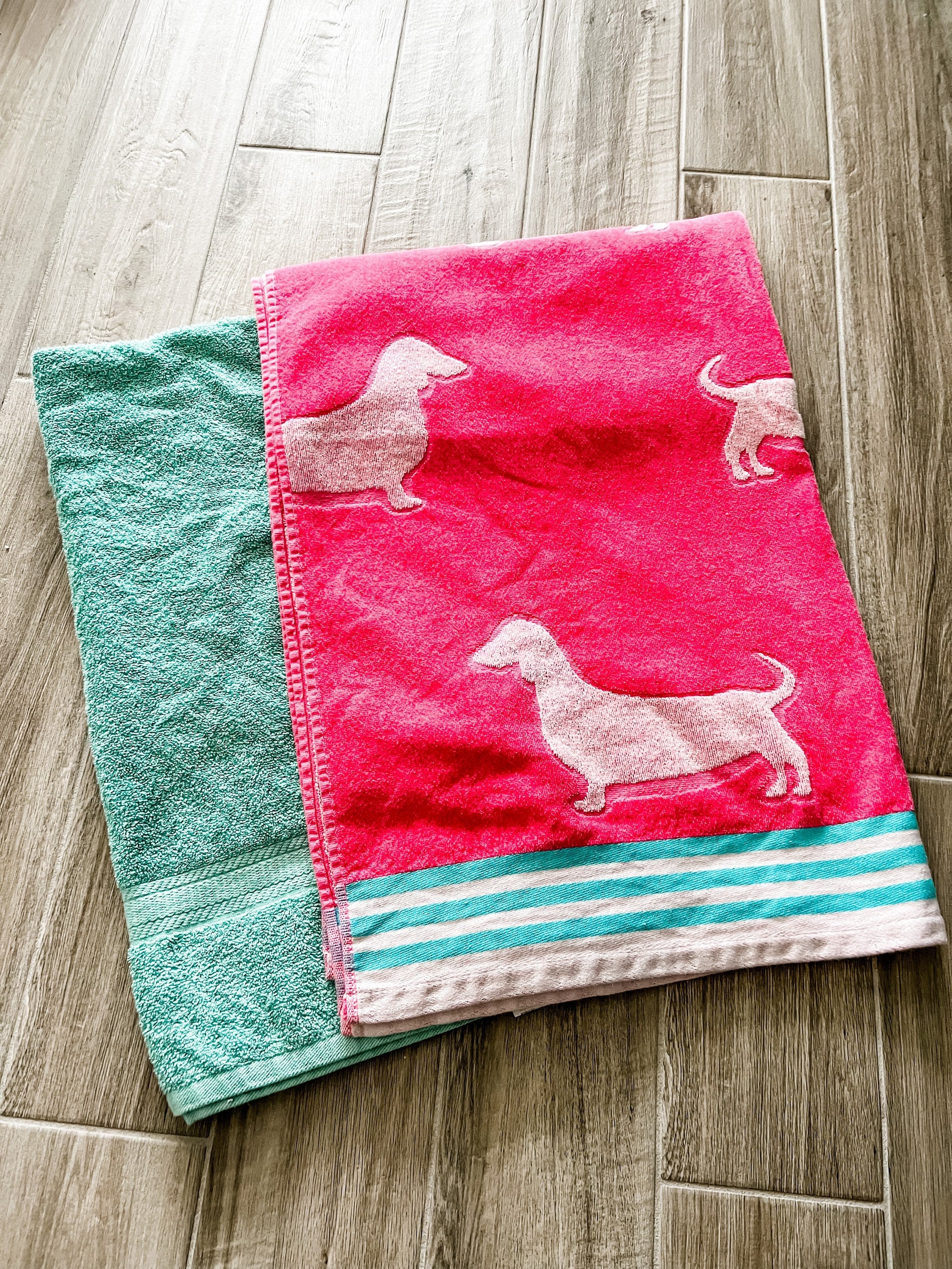 Pink Dachshund Towel Pants