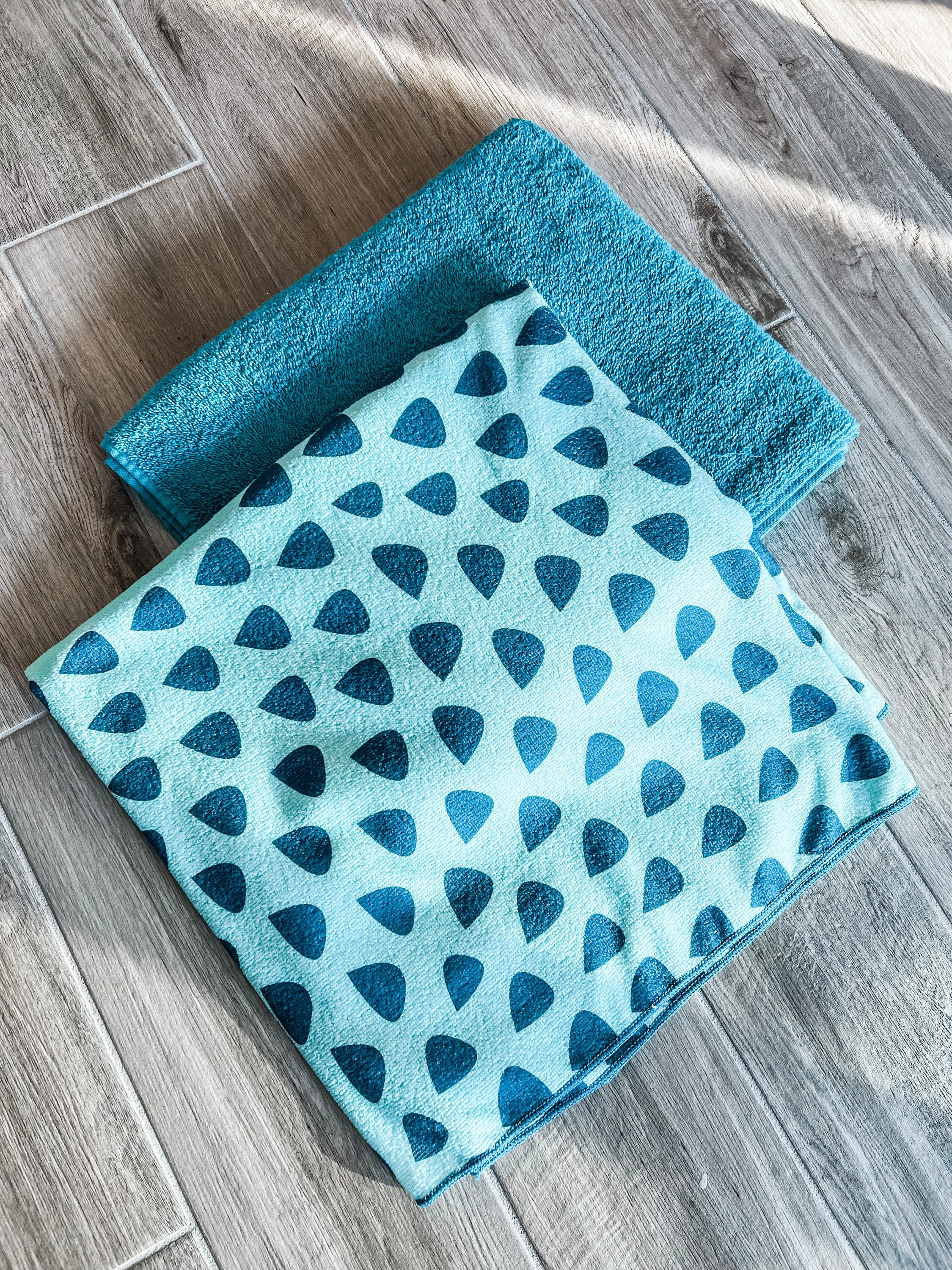 Teal Teardrop Microfiber Towel Pants