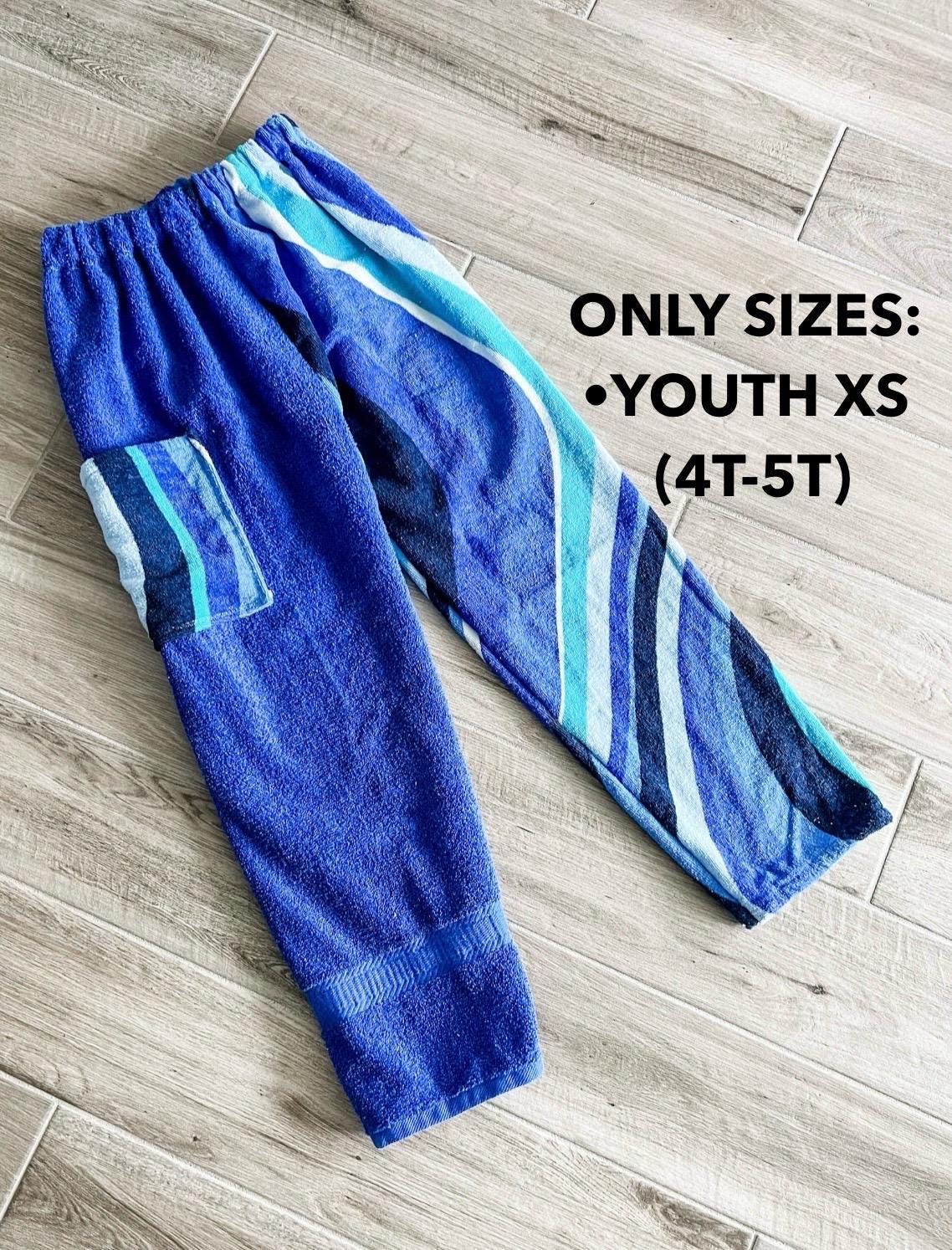 Wavy Shades of Blue Towel Pants