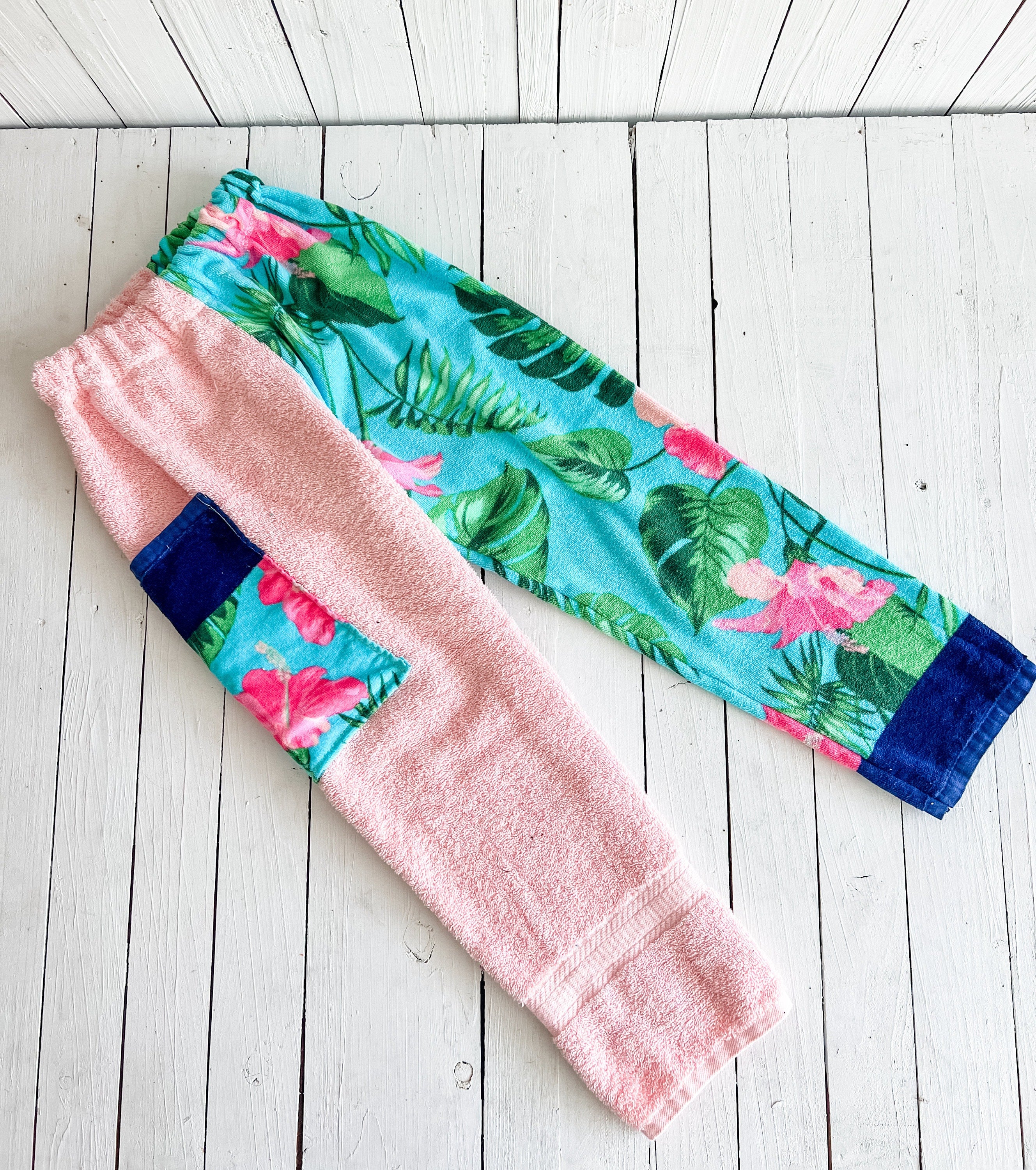 Pink Hibiscus Towel Pants