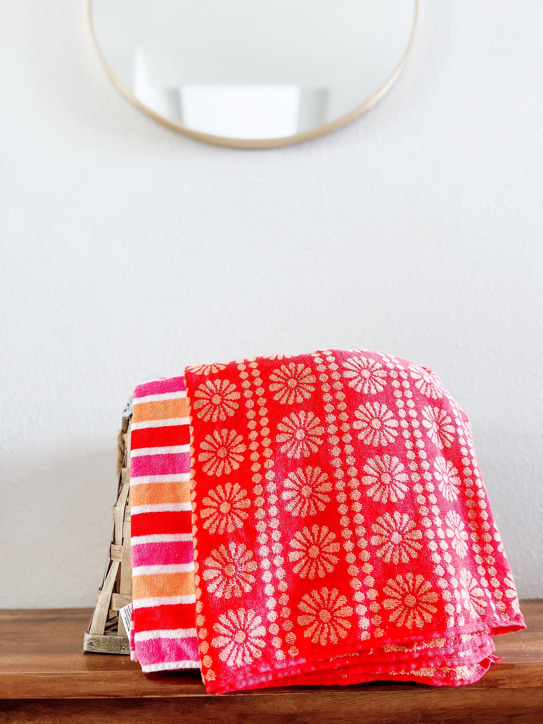 Boho Floral Striped Towel Pants