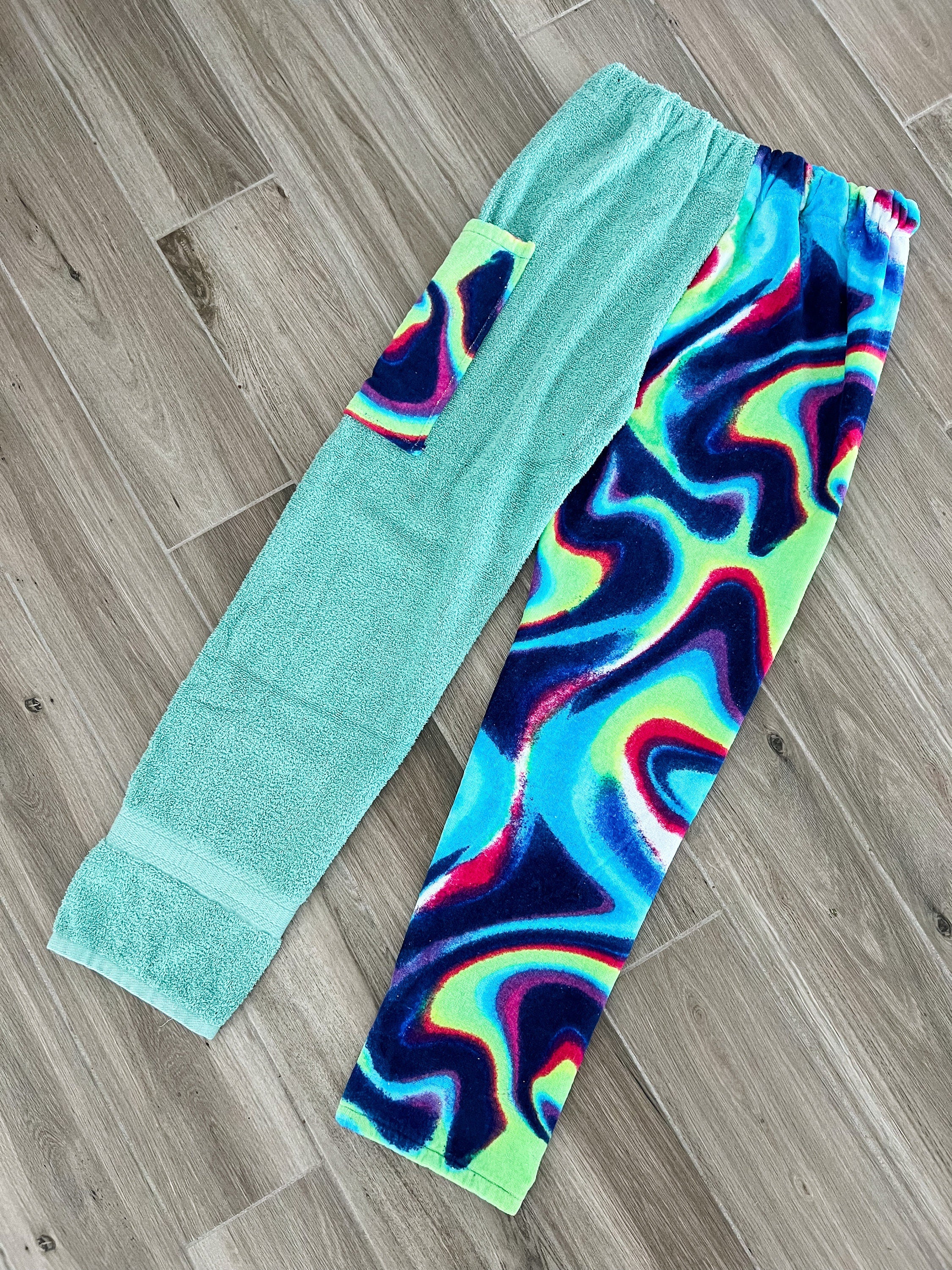 Psychedelic Tie Dye Towel Pants
