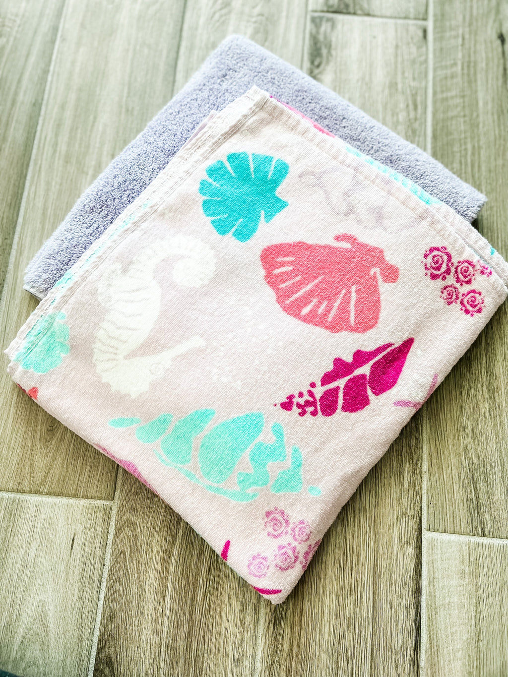 Purple Seashell Towel Pants