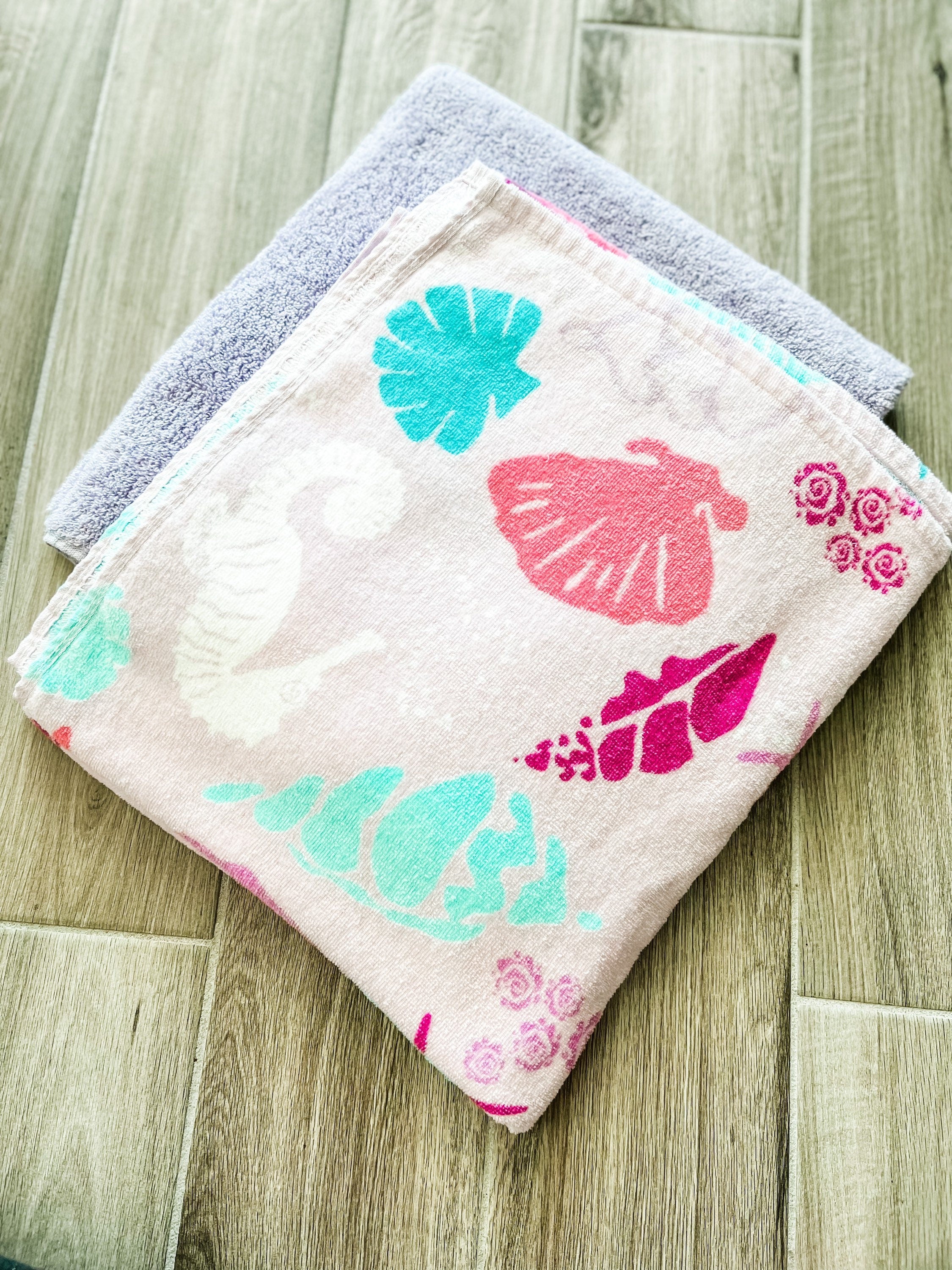 Purple Seashell Towel Pants
