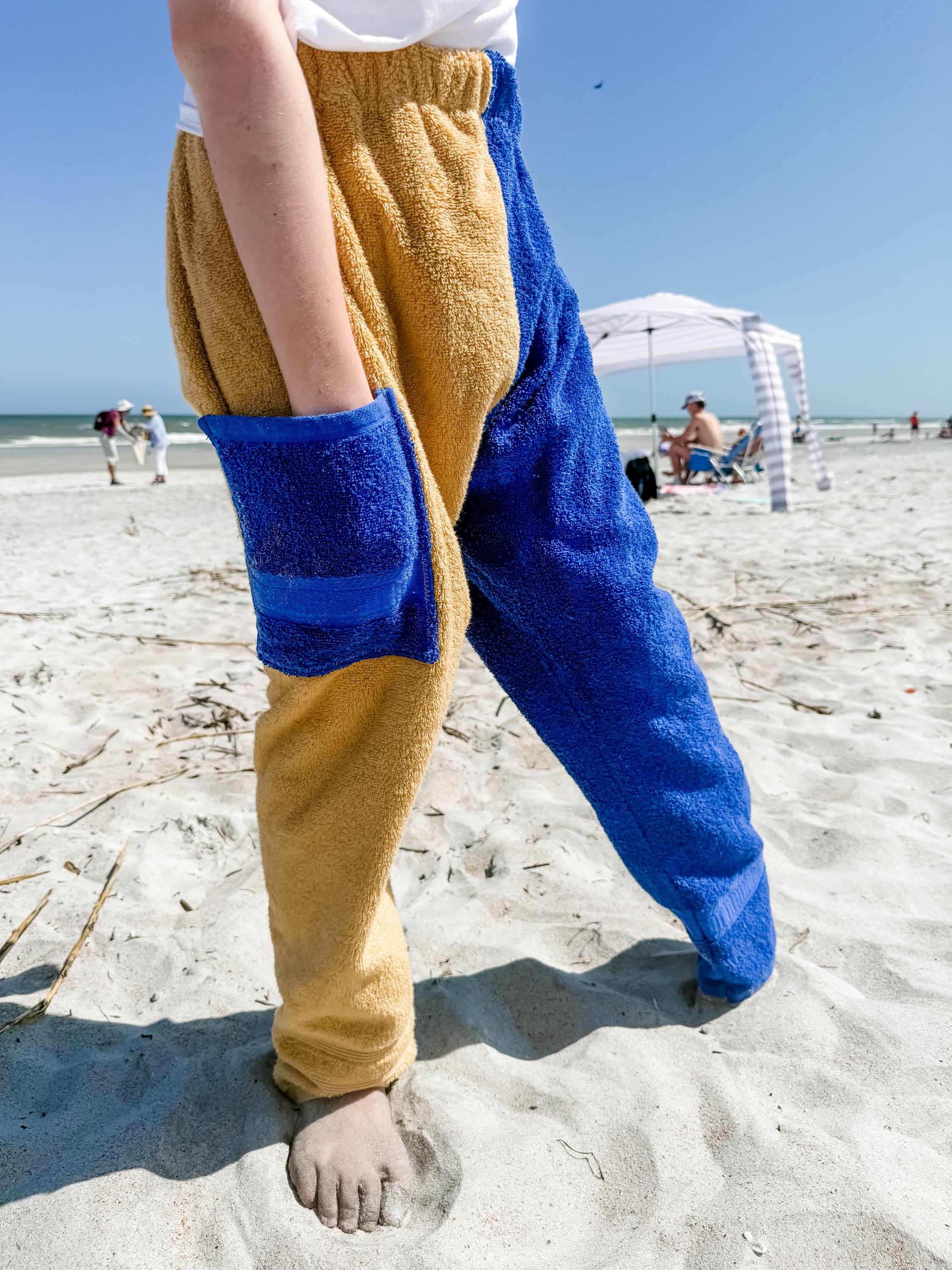 Blue and Gold Towel Pants