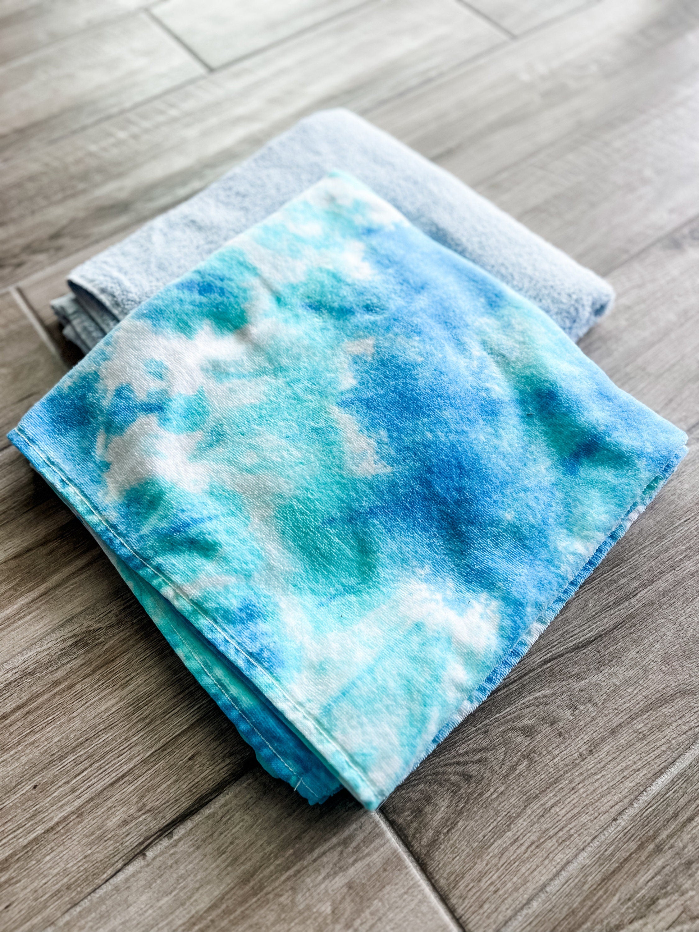 Light Blue Tiedye Towel Pants