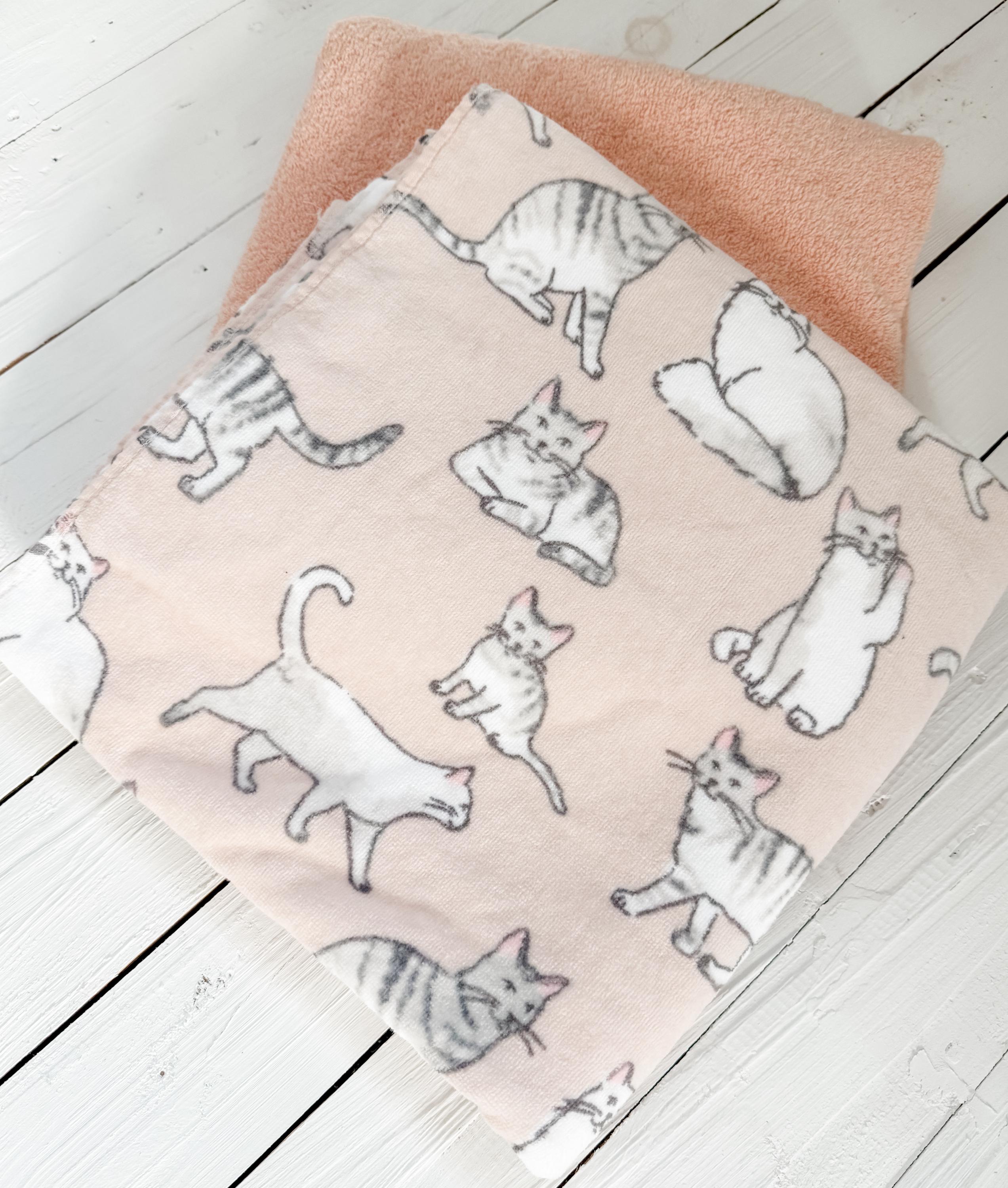 Pink Cozy Cats Towel Pants