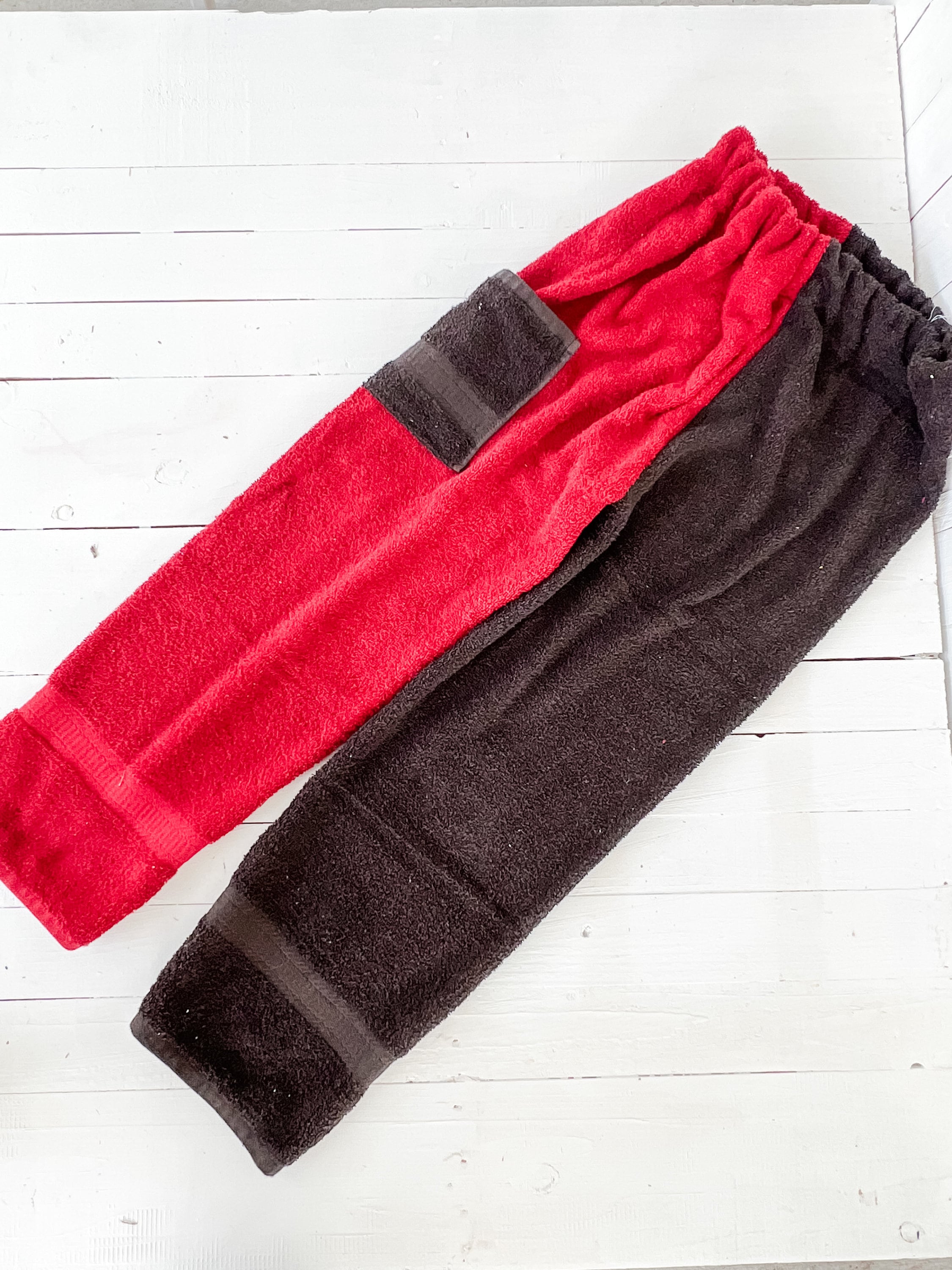 Just Red and Black Towel Pants