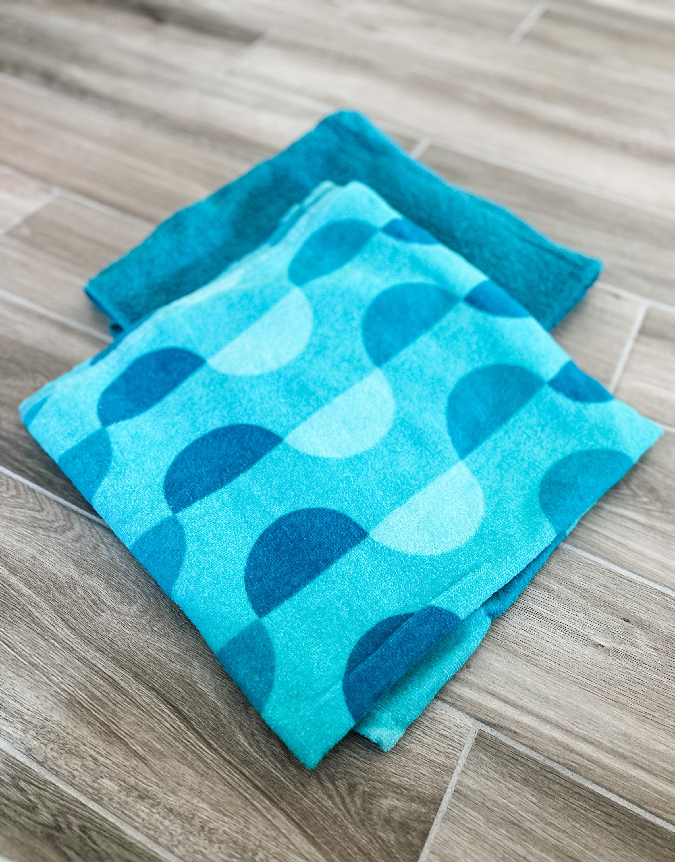 Teal Scallop Towel Pants