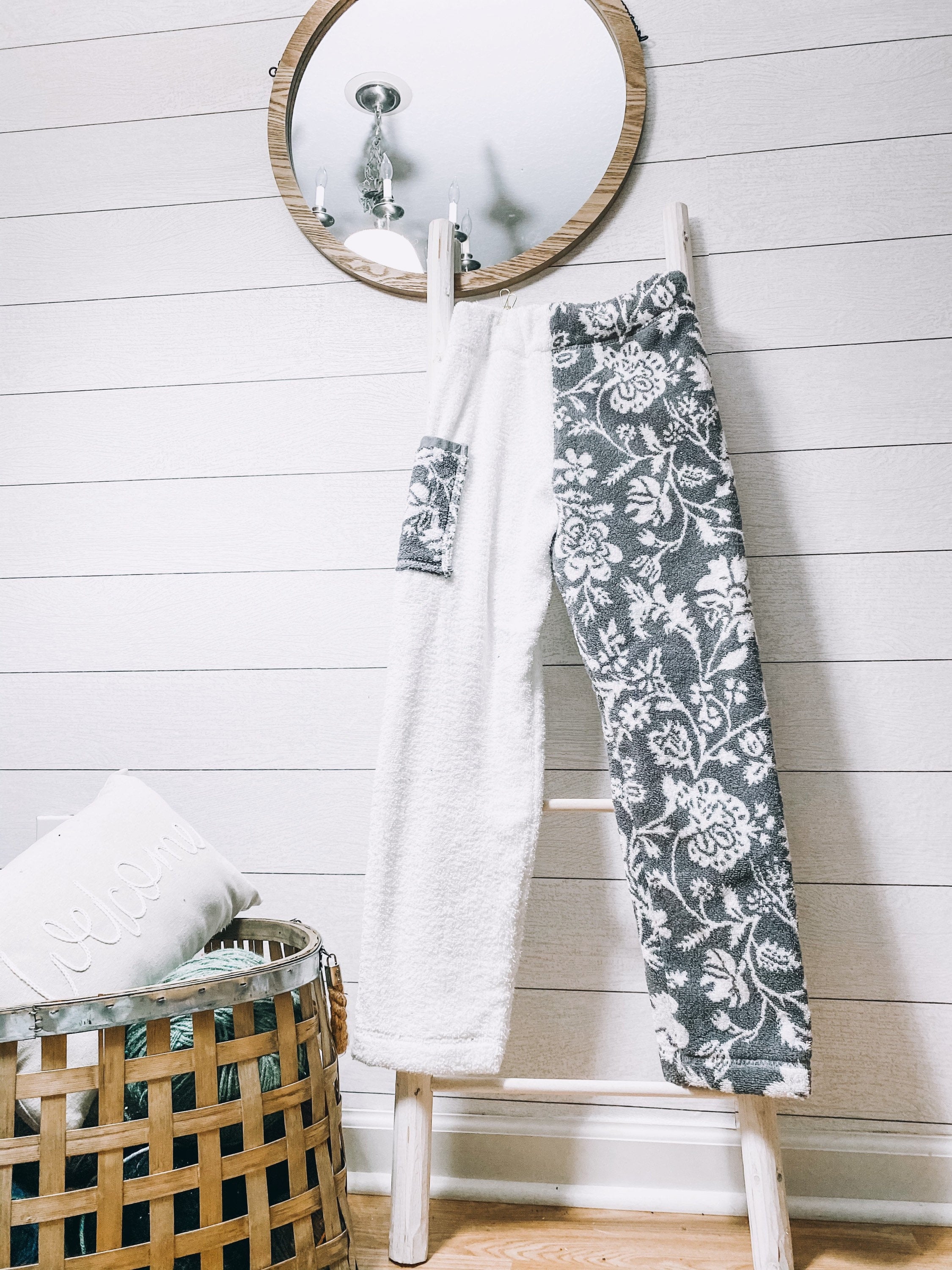 Elegant Floral Towel Pants