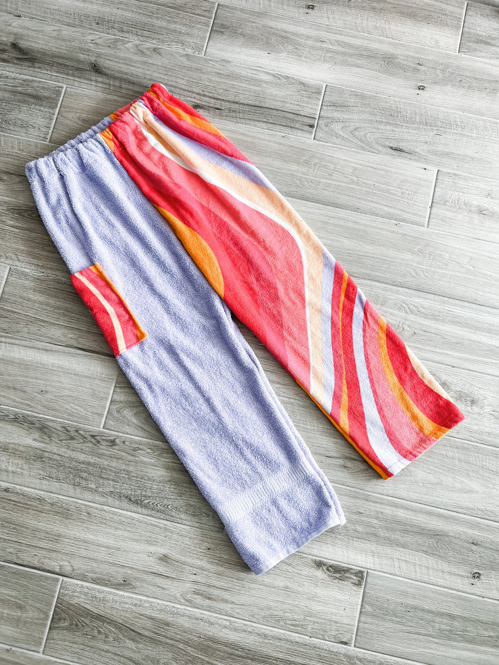 Wavy Shades of Pink Towel Pants