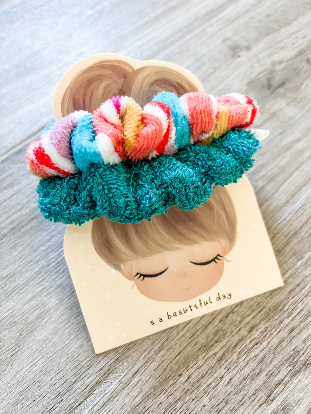 Candy Stripe 2PC Towel Scrunchie Pack