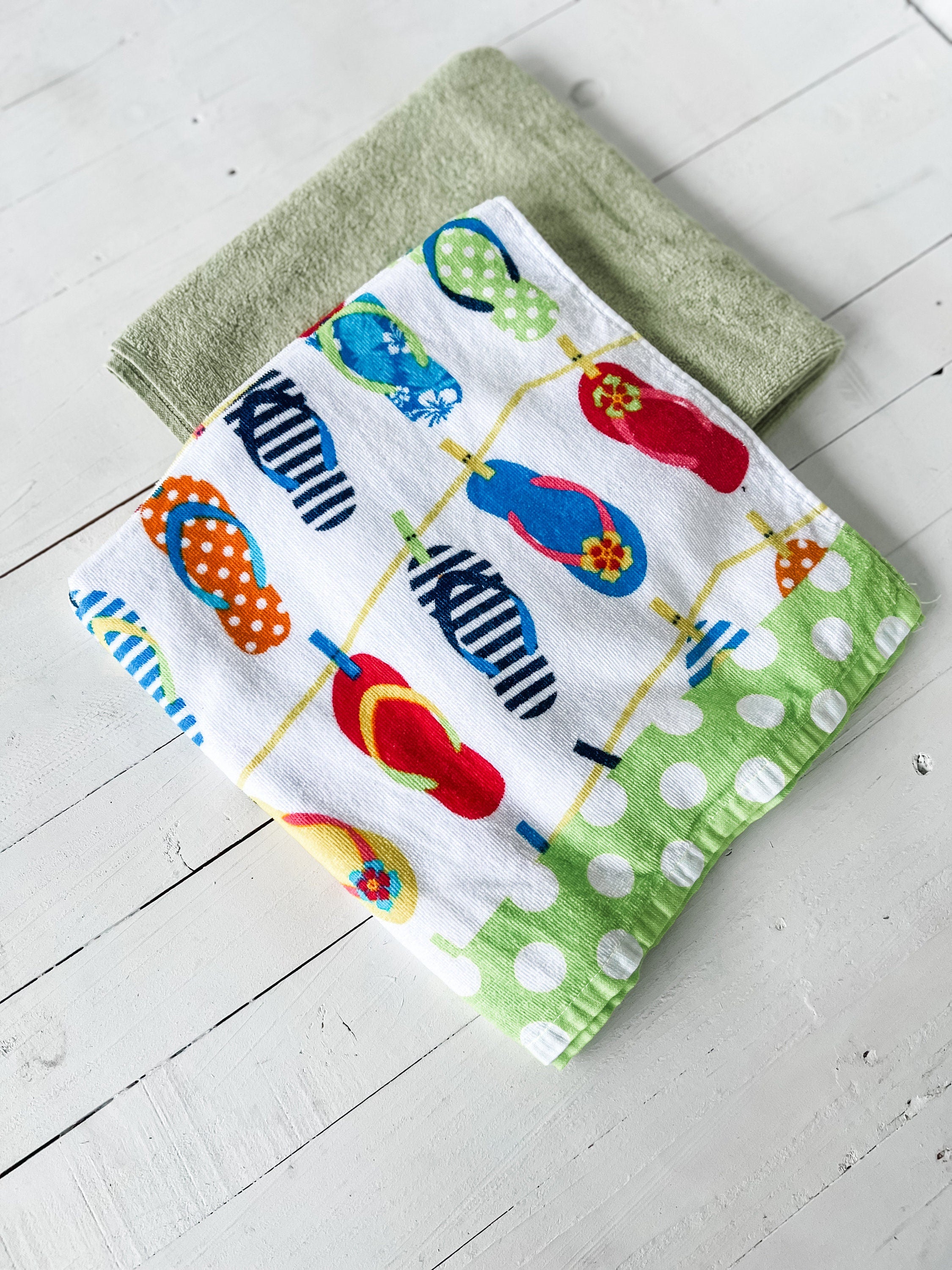 Polka Dots & Flip Flops Towel Pants
