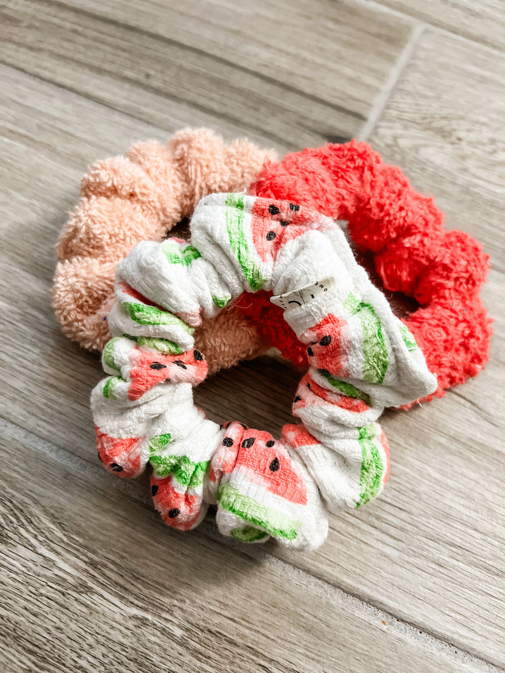 Pink Watermelon 3PC Towel Scrunchie Pack