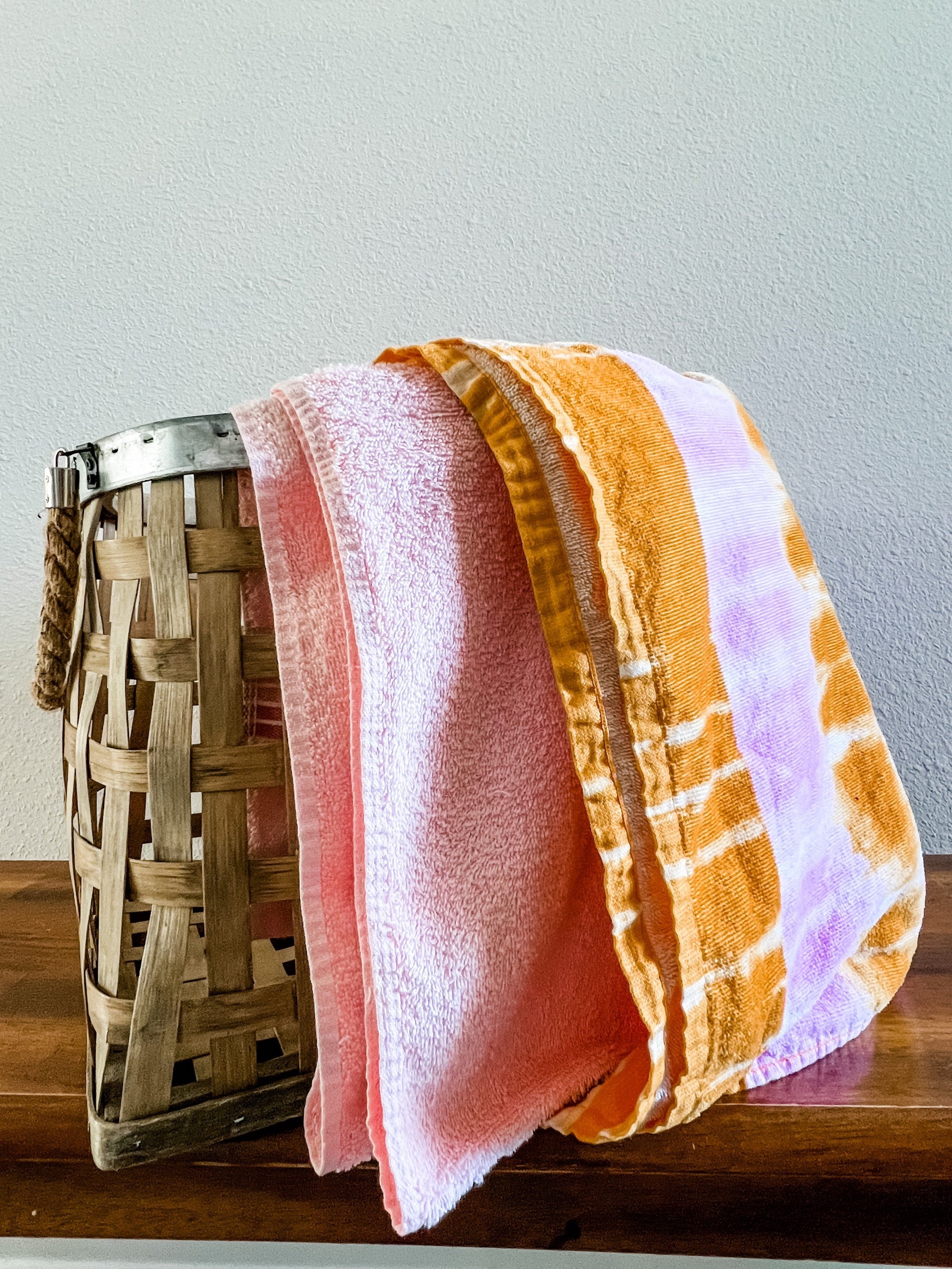 Pink and Orange Tie dye Towel Pants