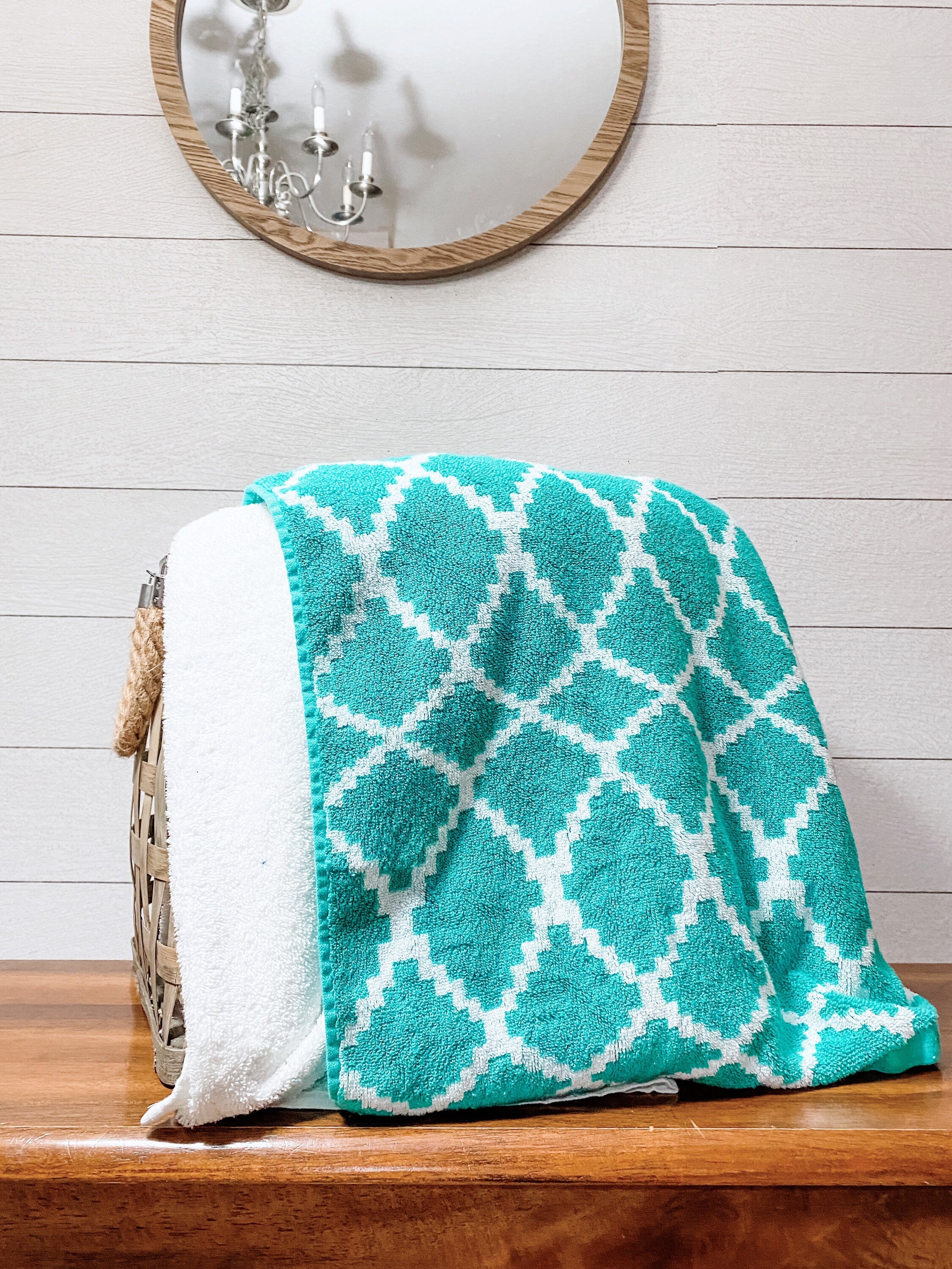 Turquoise Diamonds Towel Pants