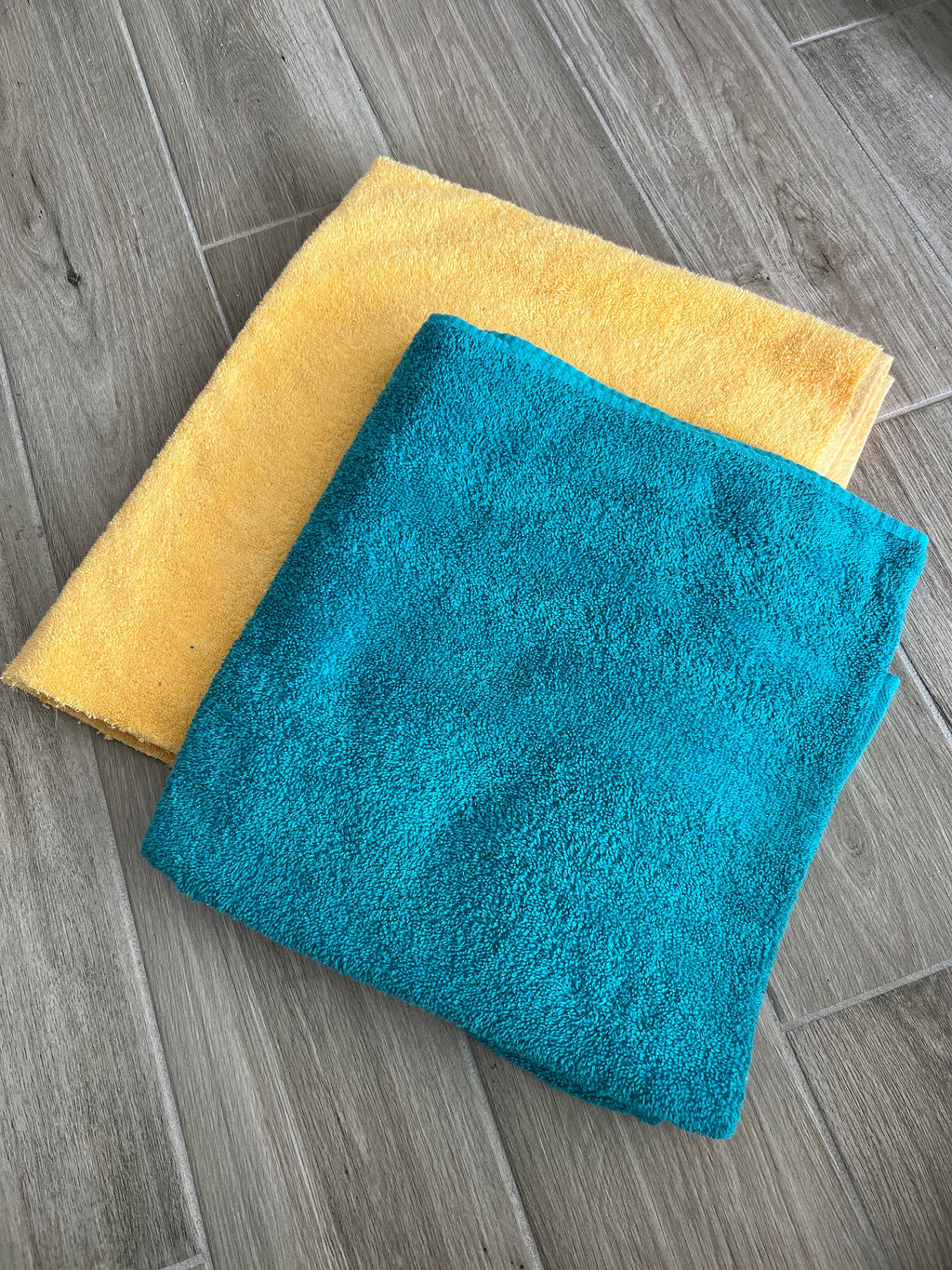 Just Yellow and Teal Towel Pants