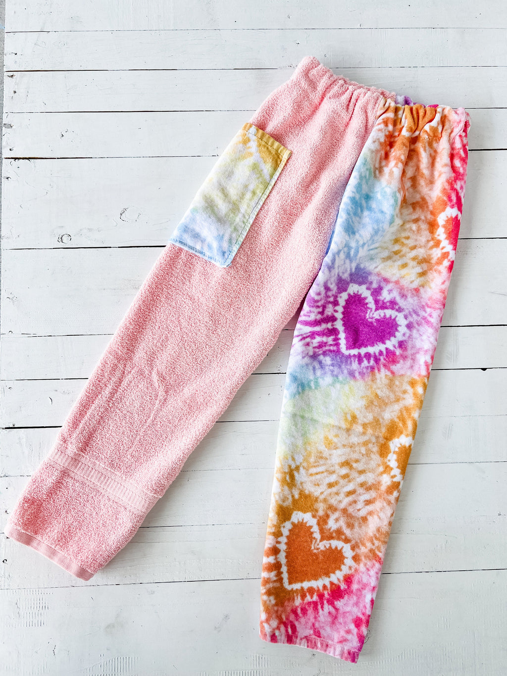 I Heart Tie Dye Towel Pants
