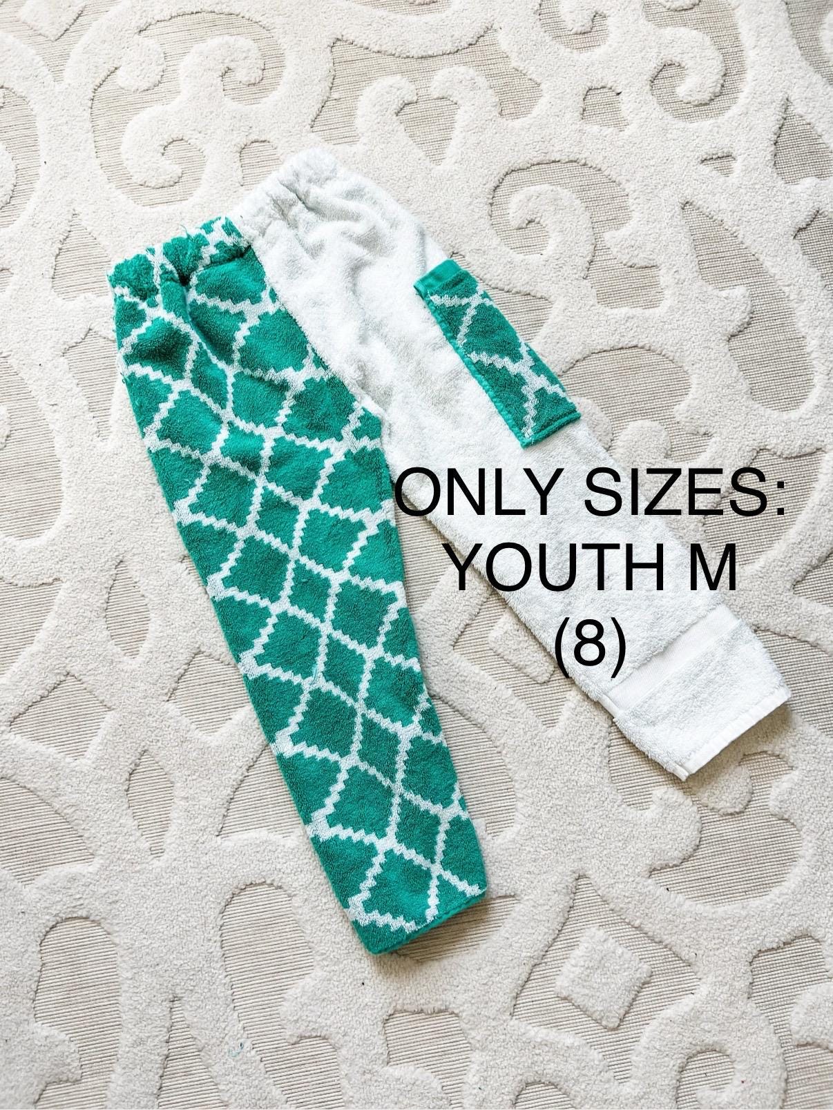 Turquoise Diamonds Towel Pants