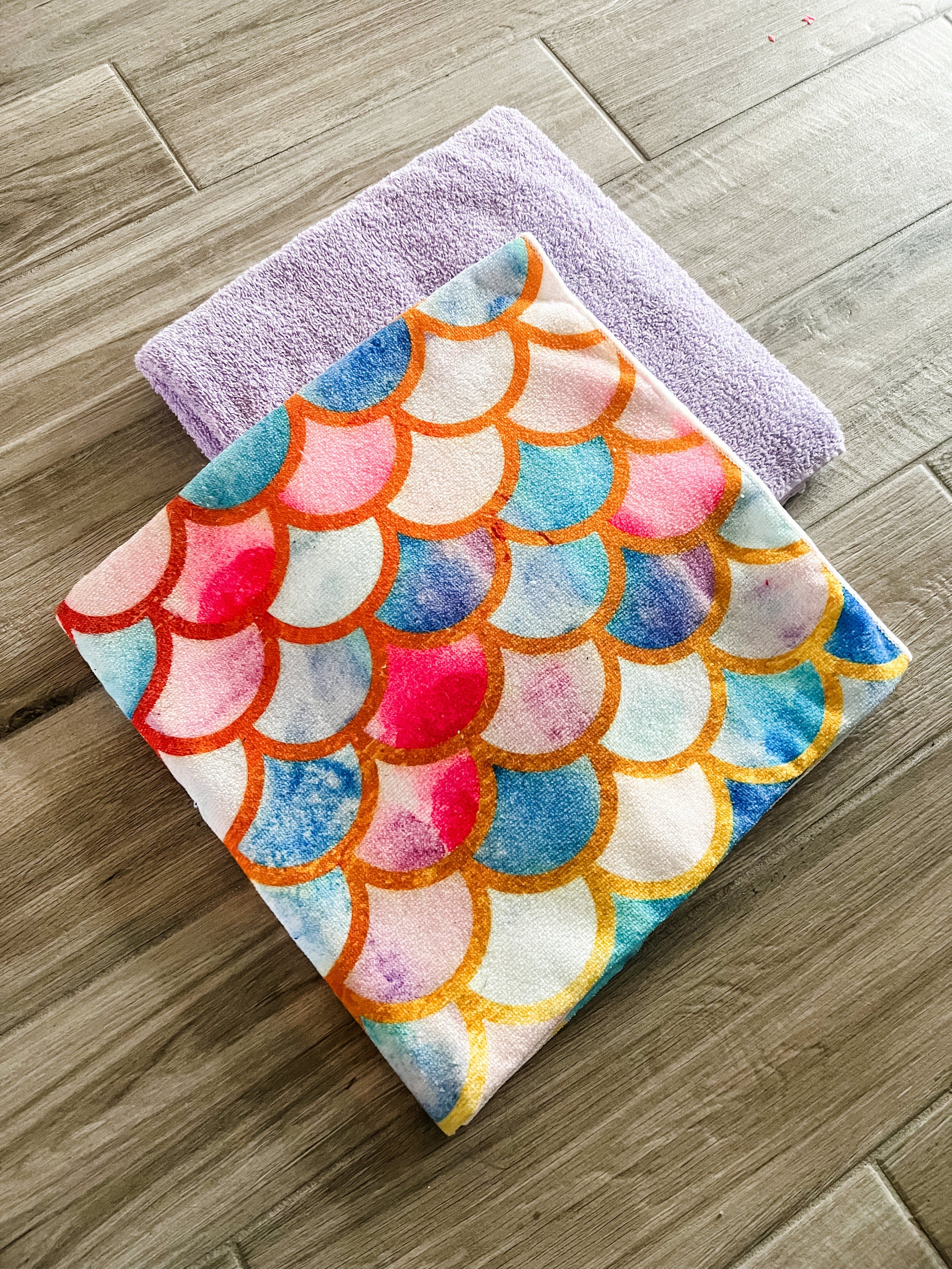 Mermaid Scale Microfiber Towel Pants