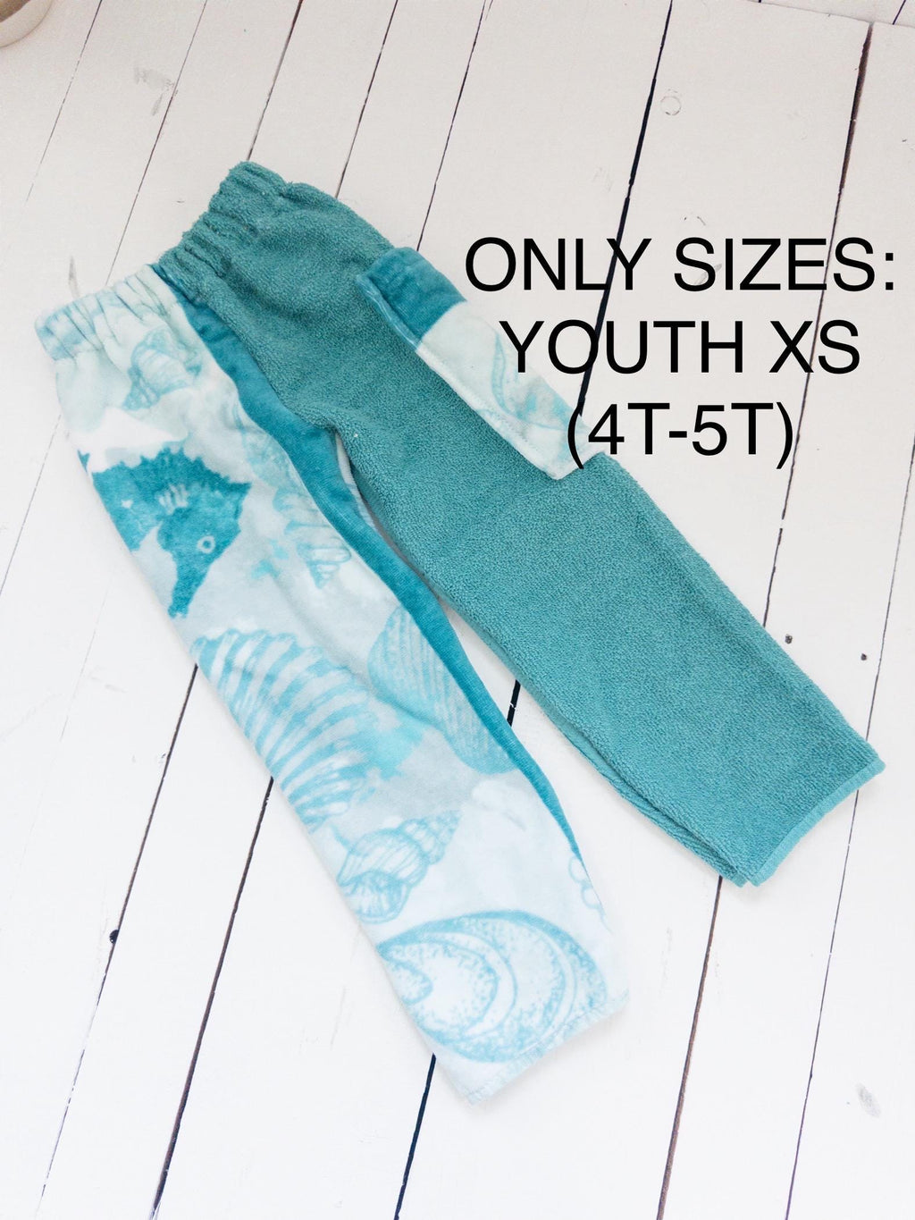 Teal Sea Horse Towel Pants