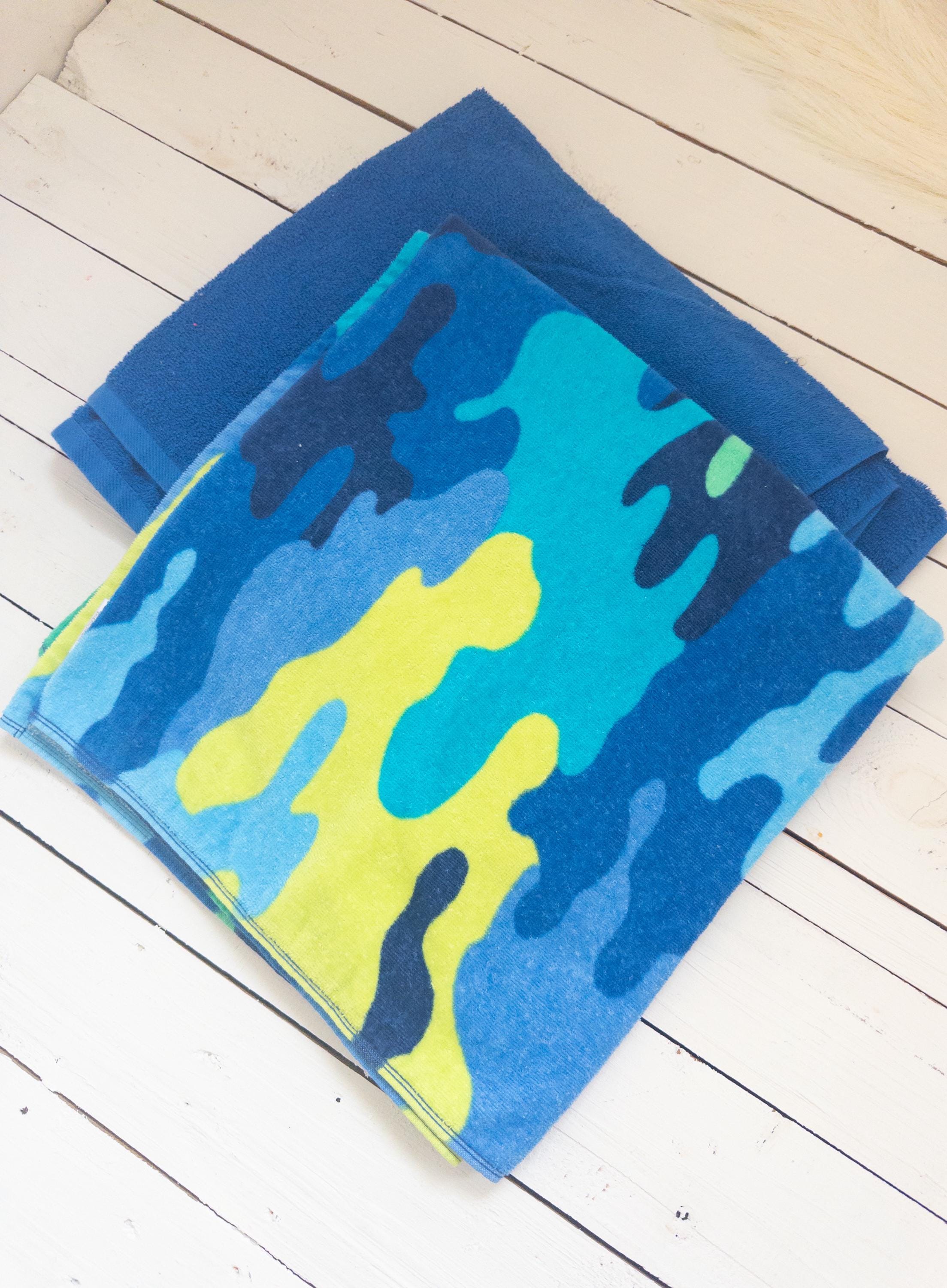 Blue Green Camo Towel Pants